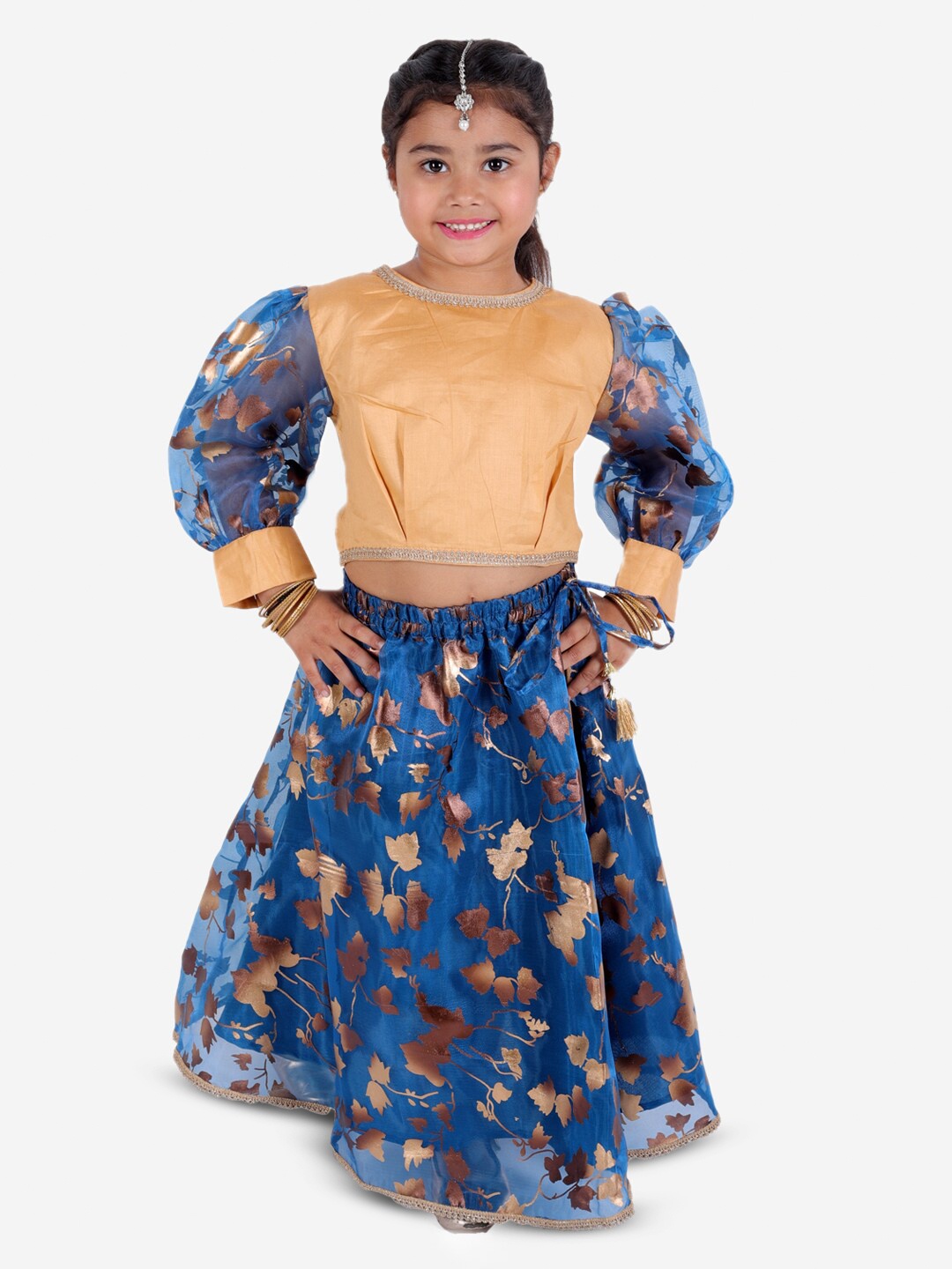 

Superminis Girls Ready to Wear Lehenga & Choli Set, Blue