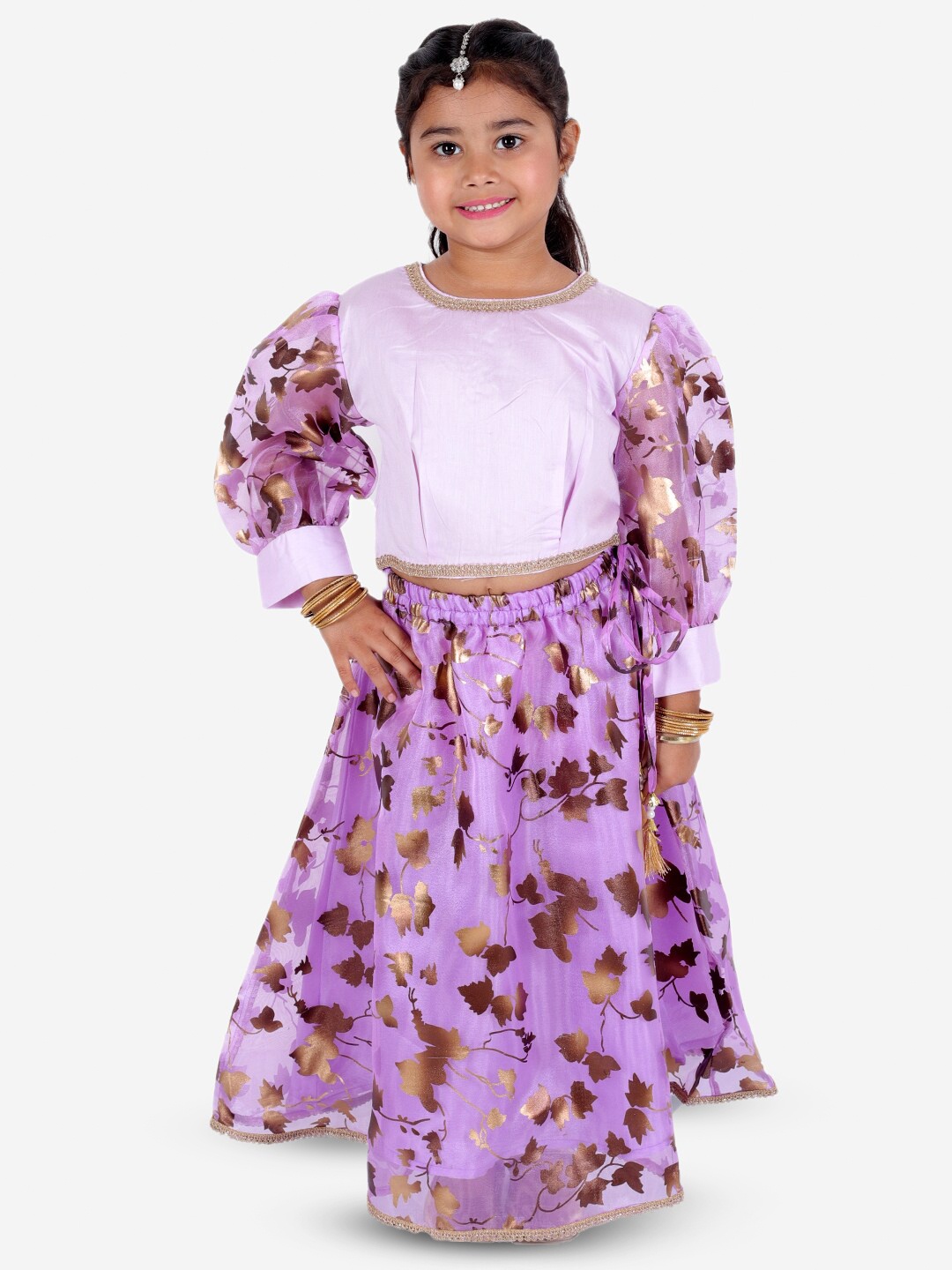 

Superminis Girls Ready to Wear Lehenga & Blouse, Purple