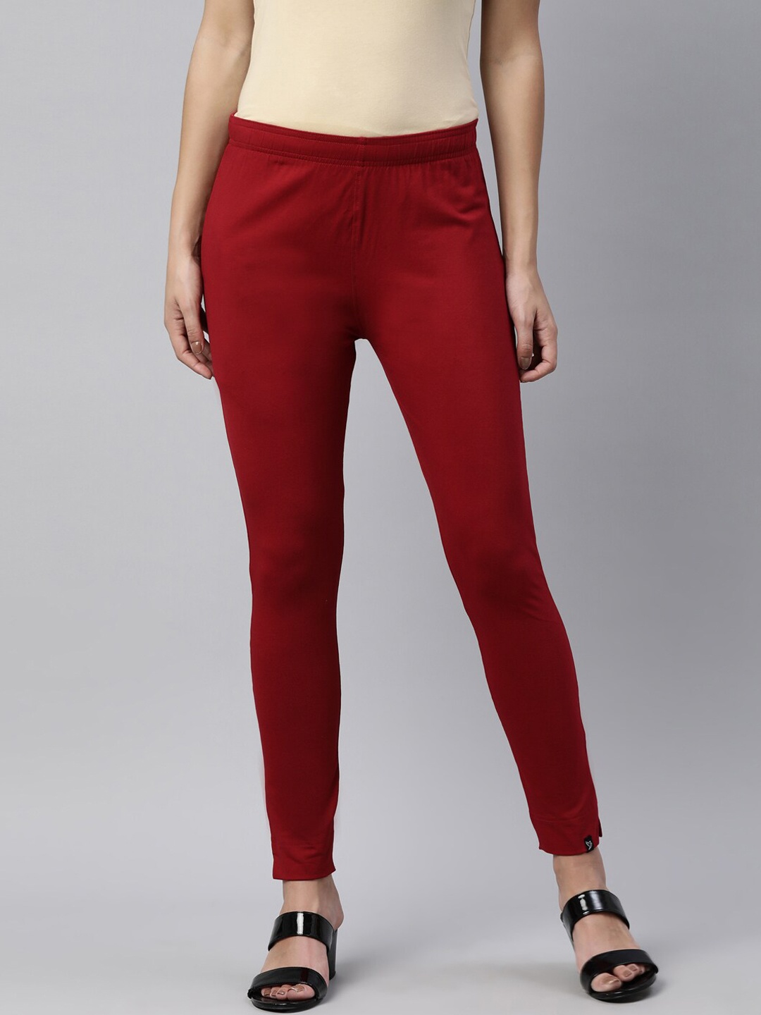 

TWIN BIRDS Churidar Length Leggings, Red