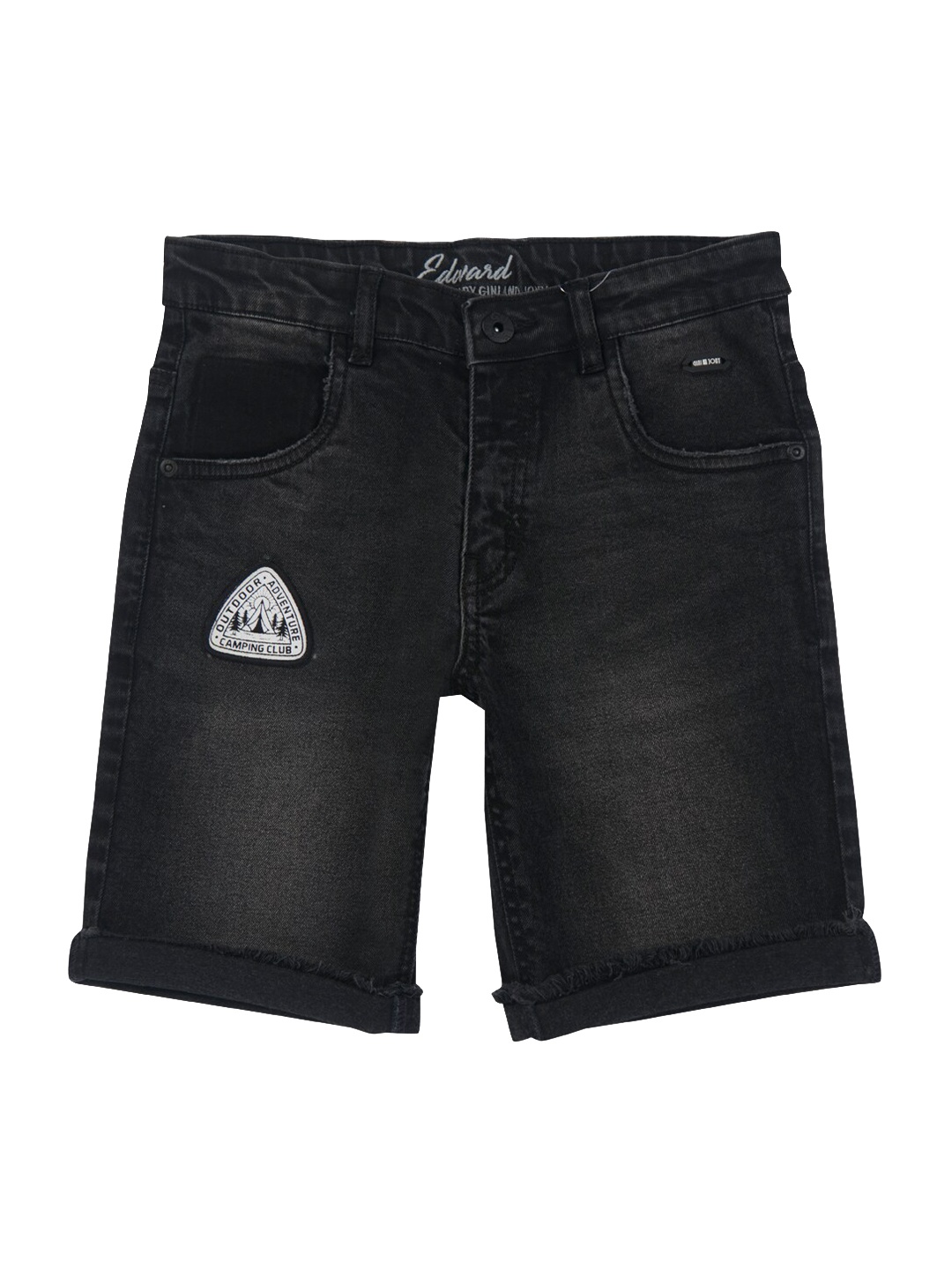 

Gini and Jony Boys Cotton Denim Shorts, Grey