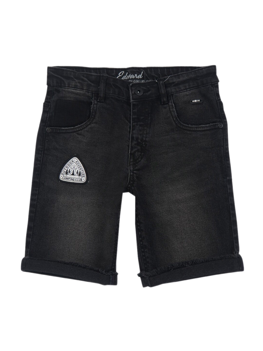 

Gini and Jony Boys Washed Cotton Denim Shorts, Grey