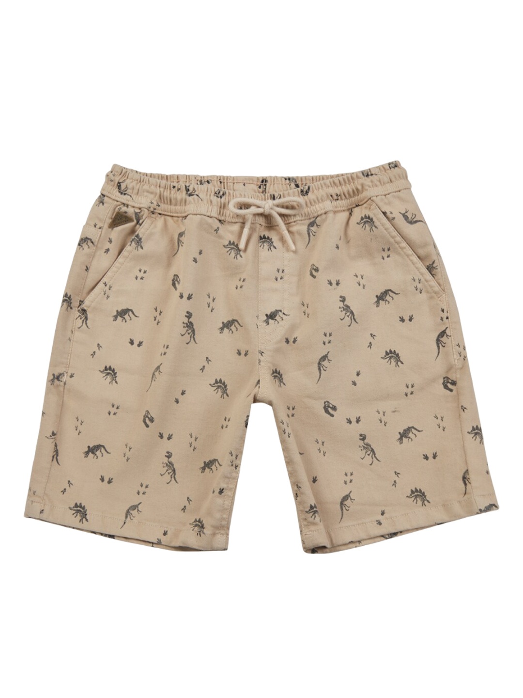 

Gini and Jony Boys Conversational Printed Cotton Regular Shorts, Beige