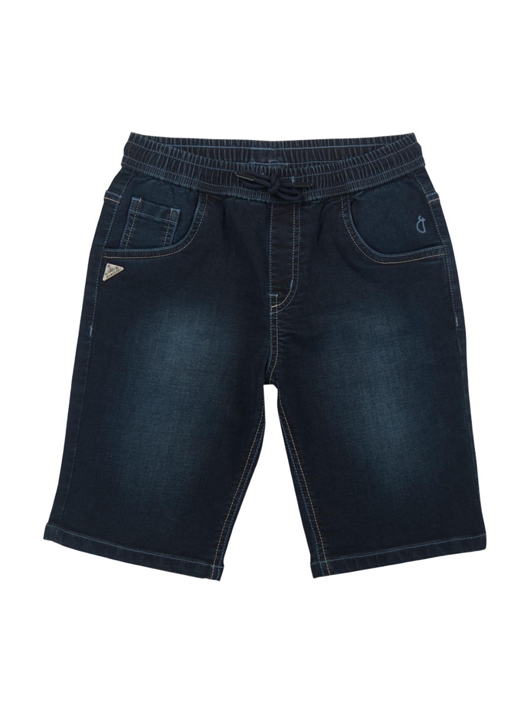 

Gini and Jony Boys Washed Mid-Rise Denim Shorts, Navy blue