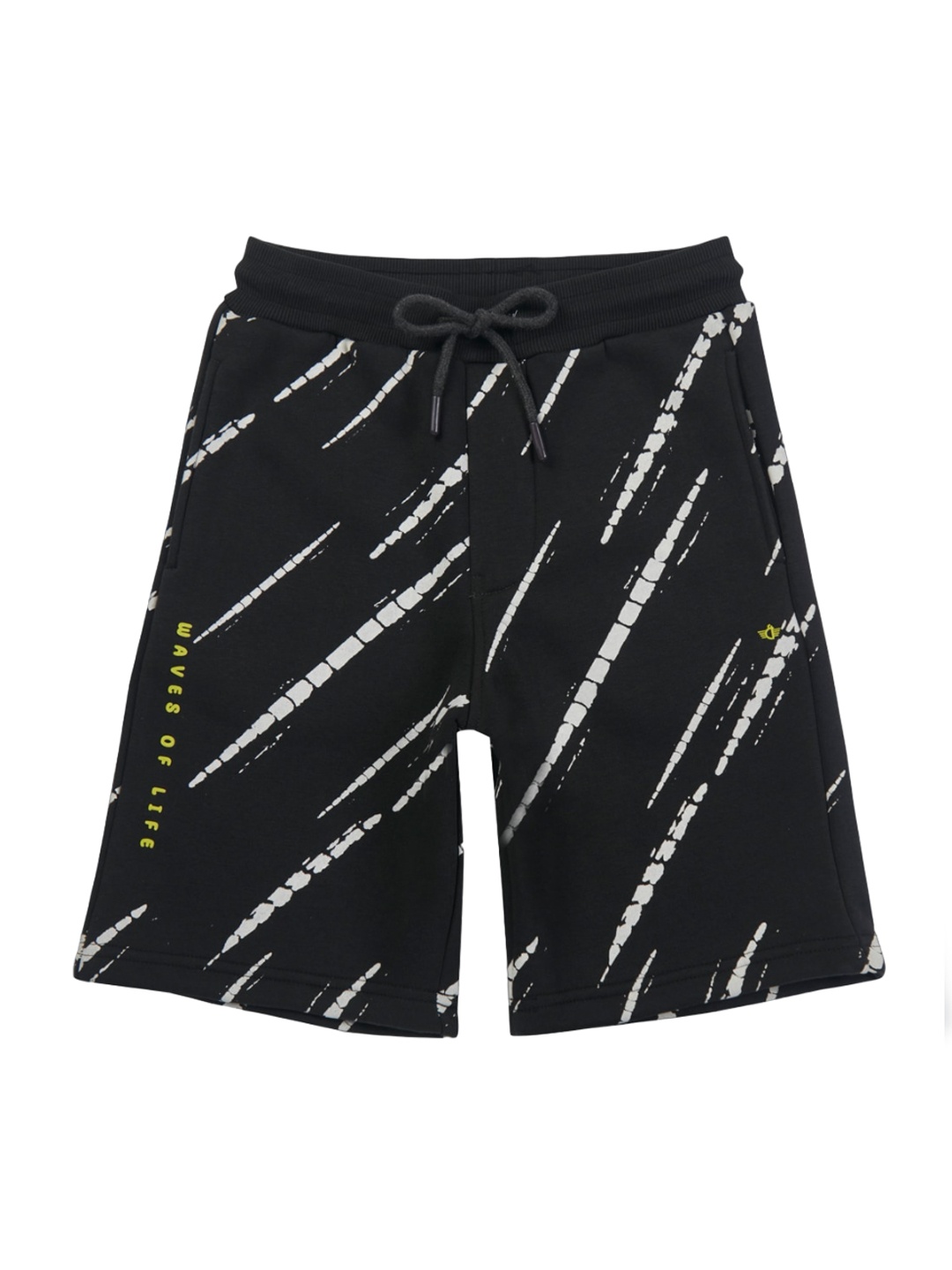 

Gini and Jony Boys Abstract Printed Cotton Shorts, Black