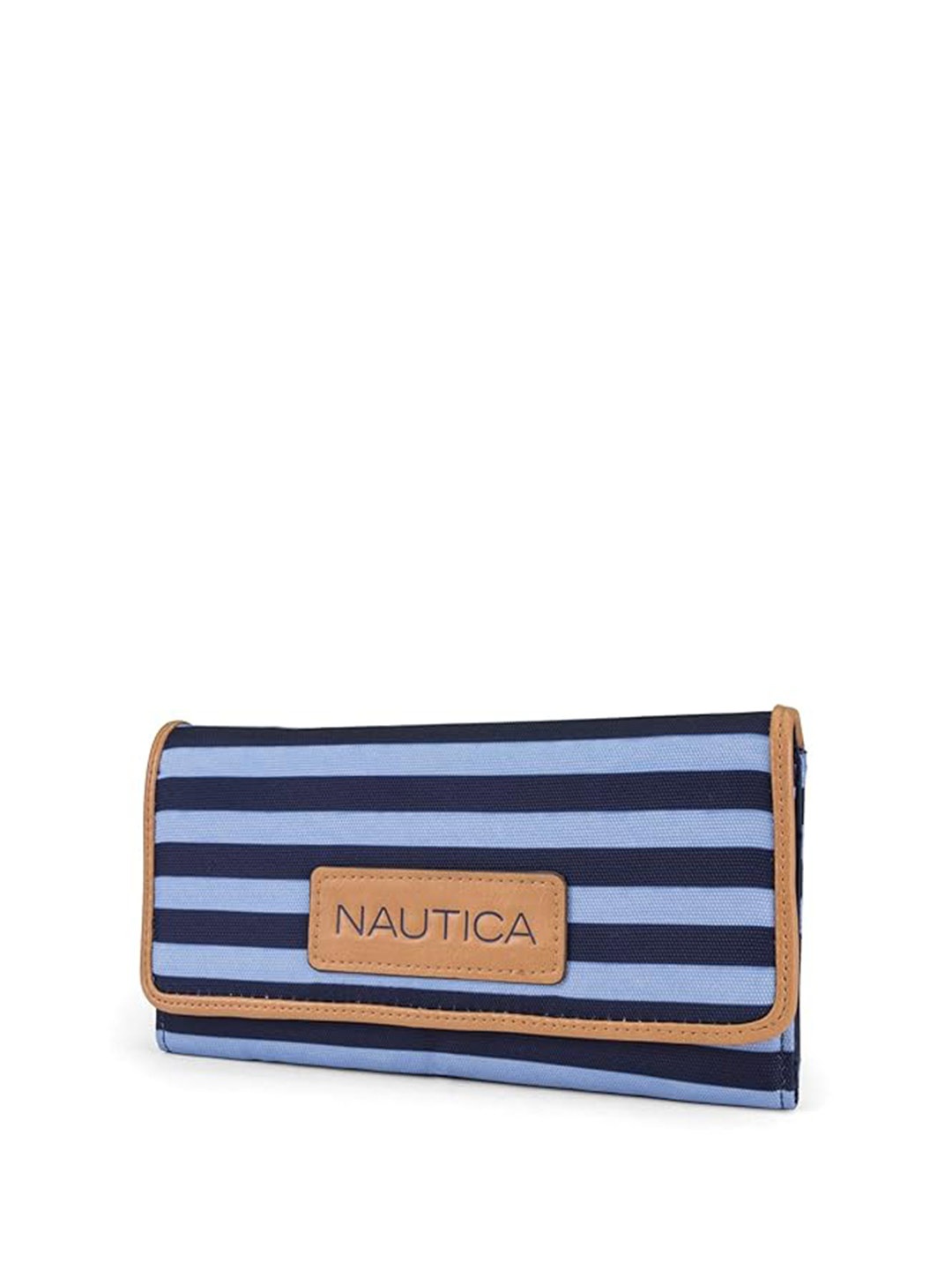 

Nautica Women Striped Wrist Loop Three Fold Wallet, Blue