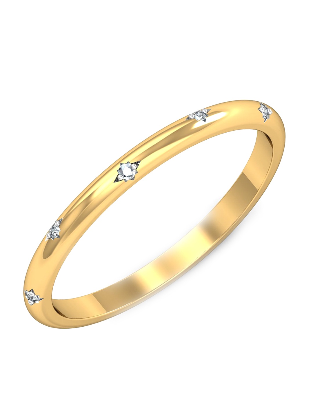 

KUBERBOX 18KT Gold Diamond Studded Ring-1.62gm