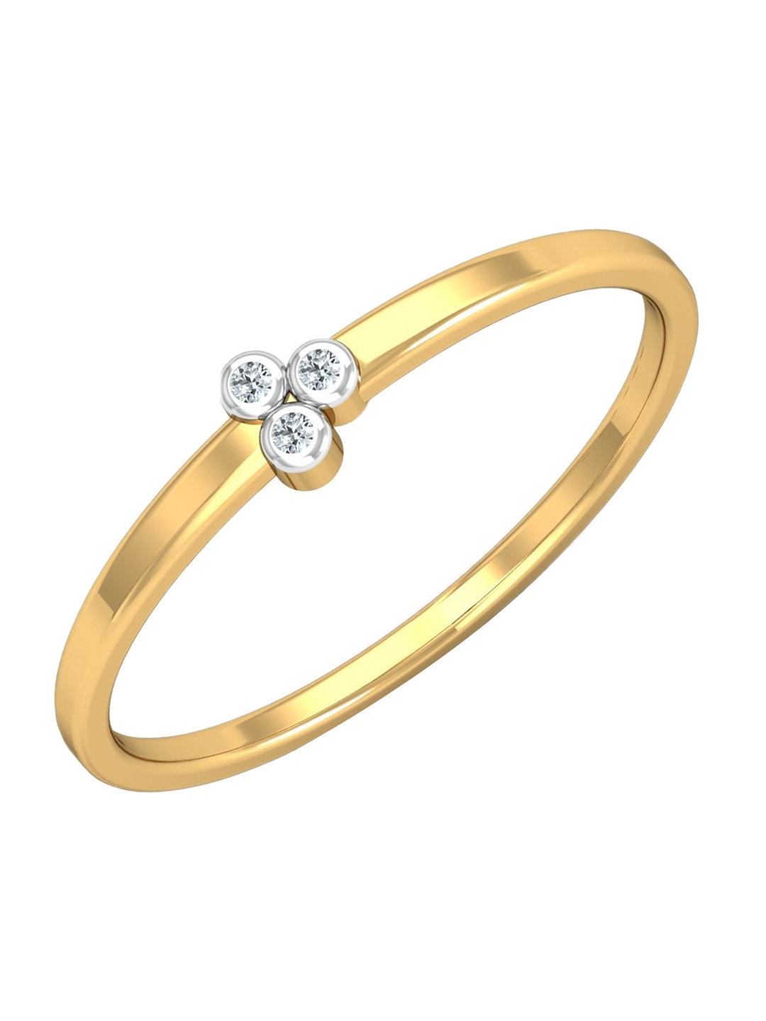 

KUBERBOX 18KT Gold Diamond Studded Ring-0.88gm