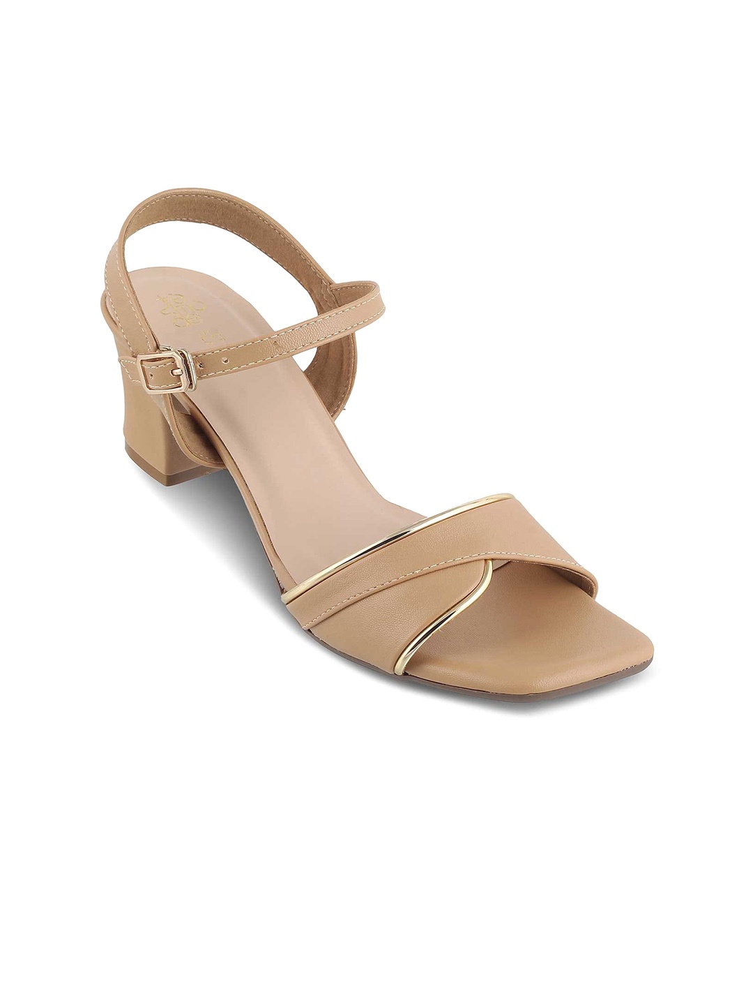 

Tresmode Open Toe Block Heels, Beige