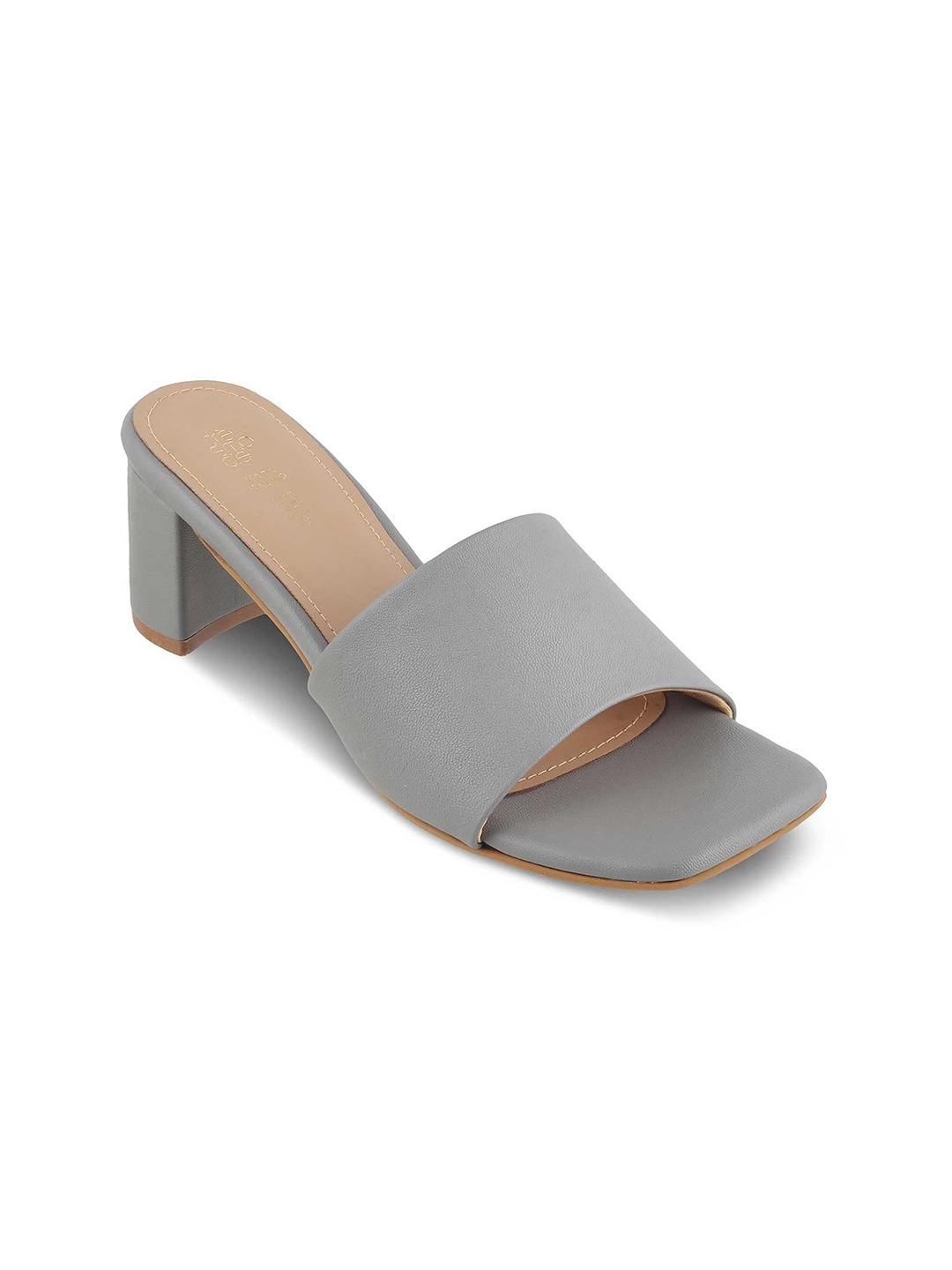 

Tresmode Barbie Open Toe Block Heels, Grey melange
