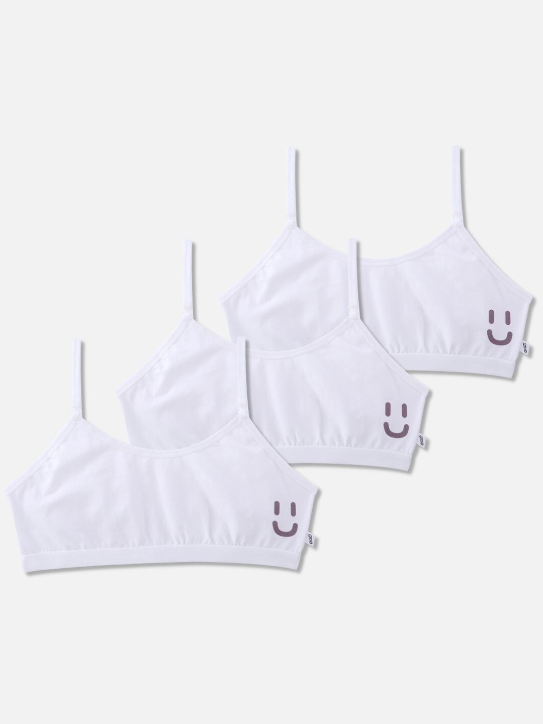 

You Got Plan B Girls Pack Of 3 Anti Microbial Bra Full Coverage, White