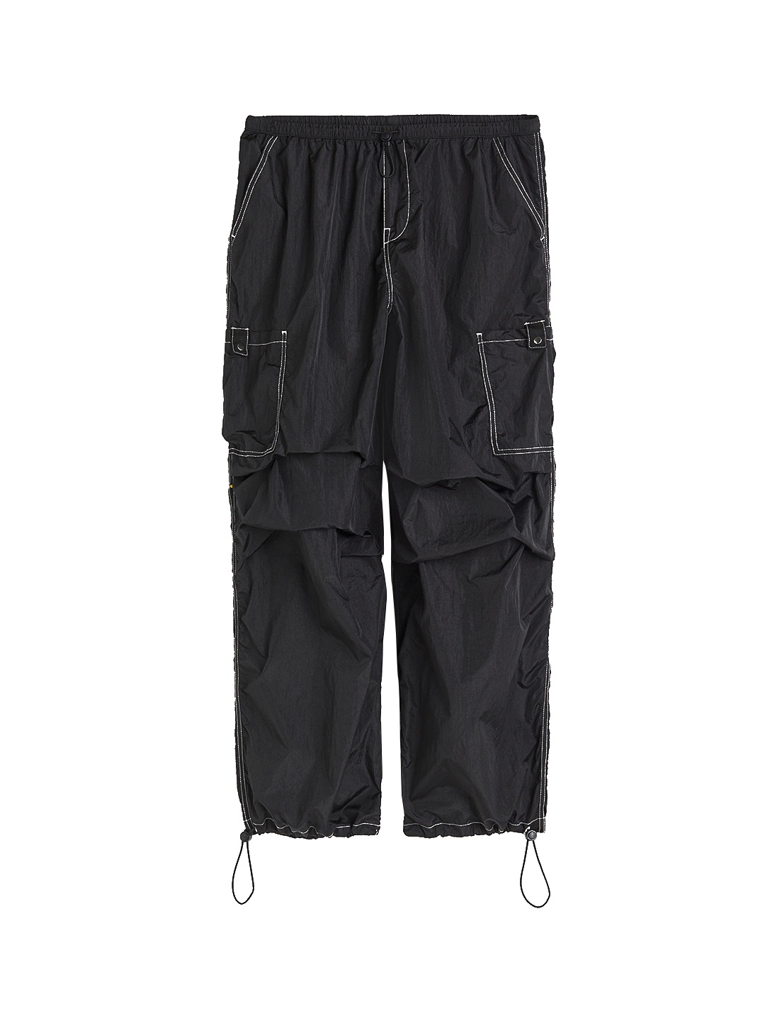 

H&M Parachute Trousers, Black