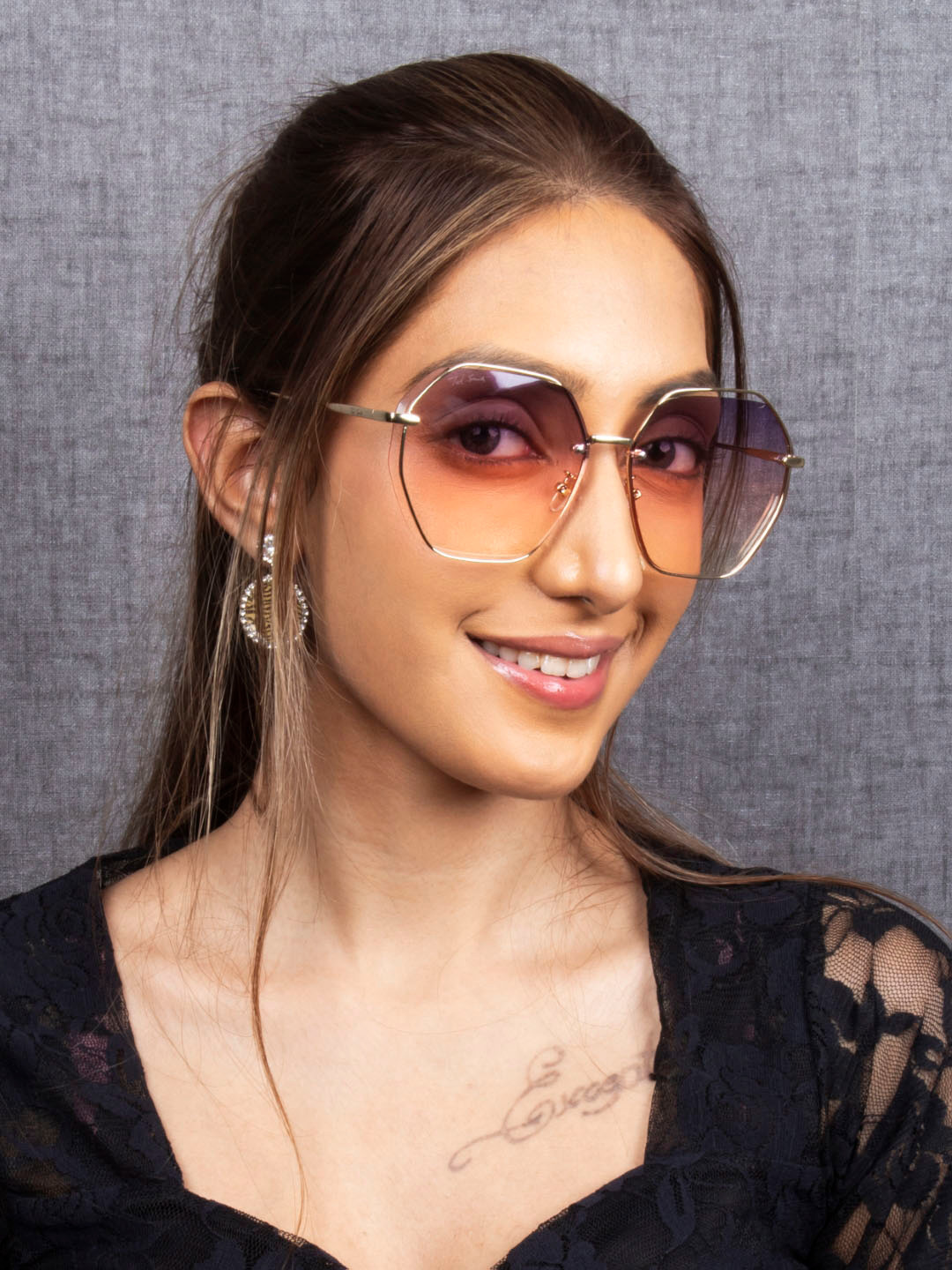

Ted Smith Women Lens & Oversized Sunglasses With UV Protected Lens TSF-BEYONCY_C3, Pink