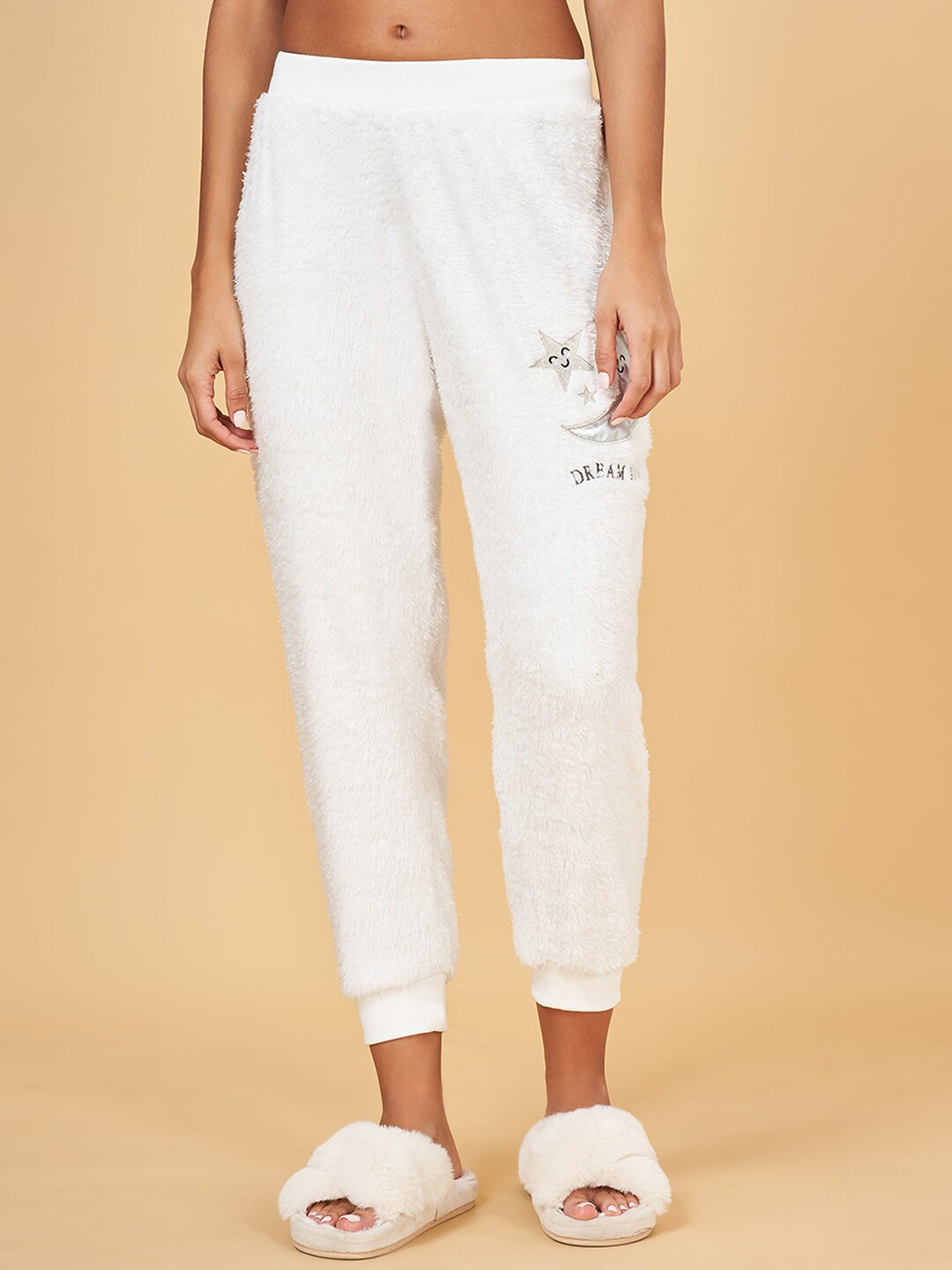

Dreamz by Pantaloons Women Printed Joggers Lounge Pant, White