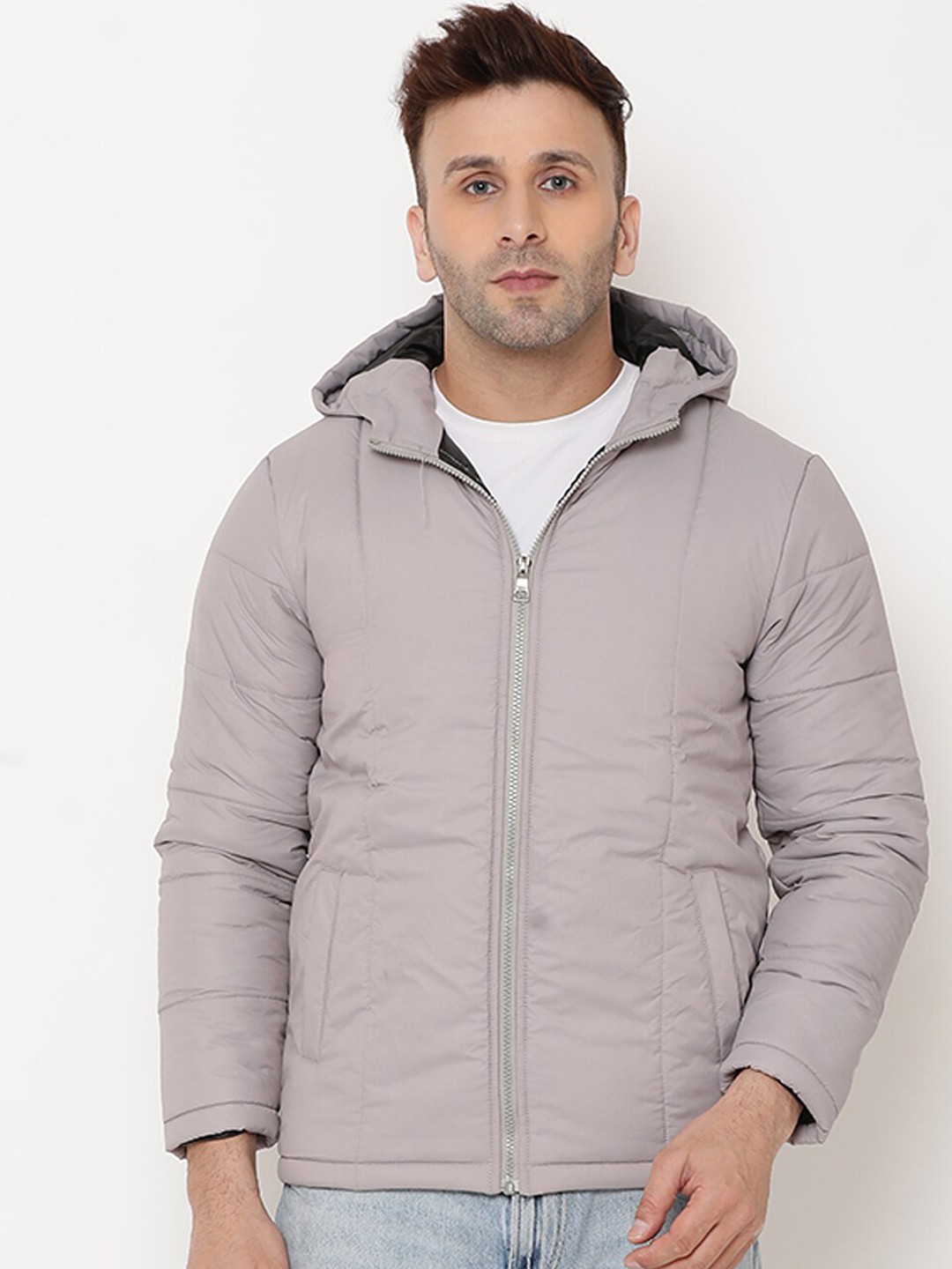 

9ty3ree Hooded Insulator Puffer Jacket, Grey