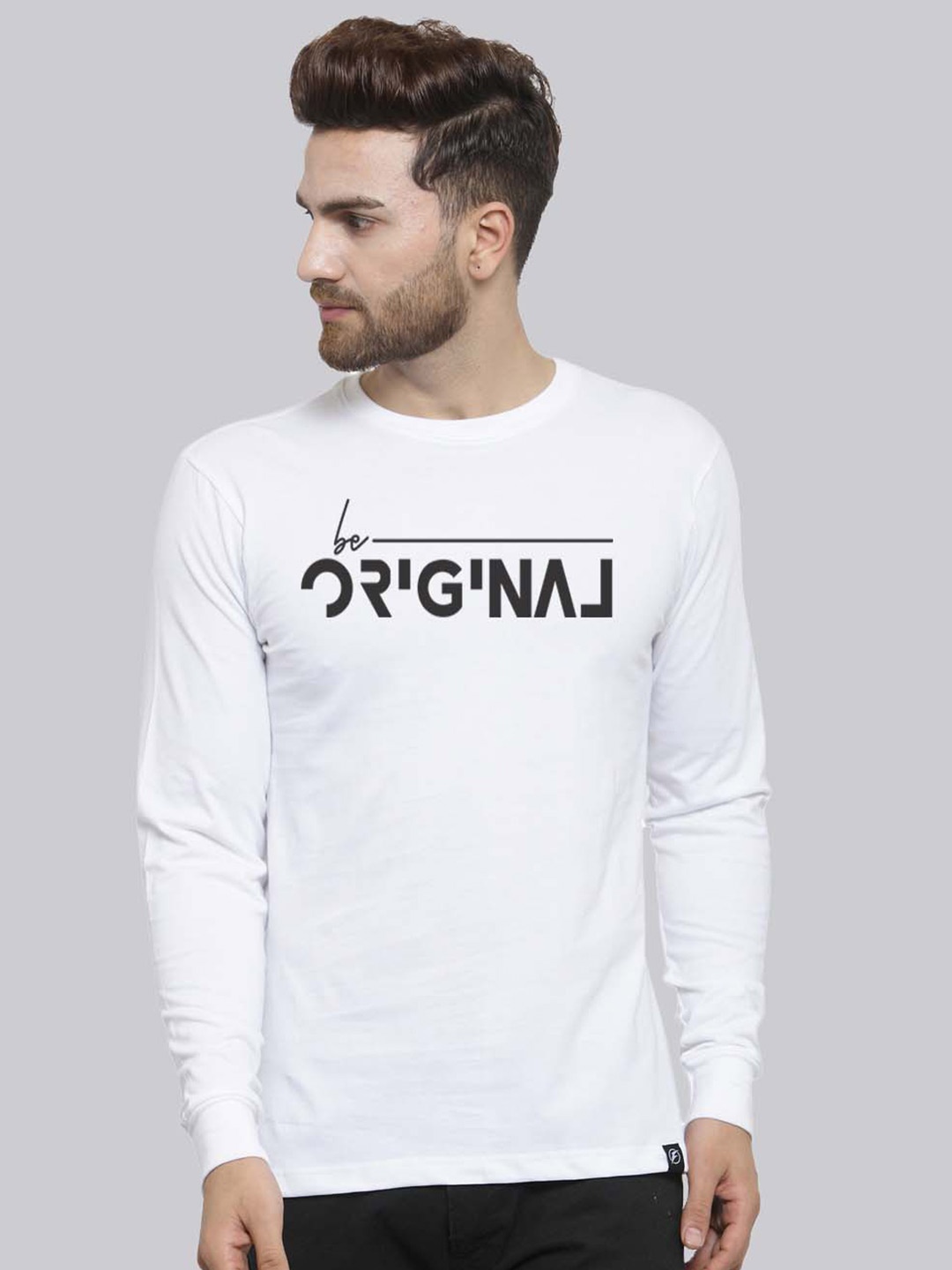 

Friskers Typography Printed Pure Cotton Slim Fit T-shirt, White