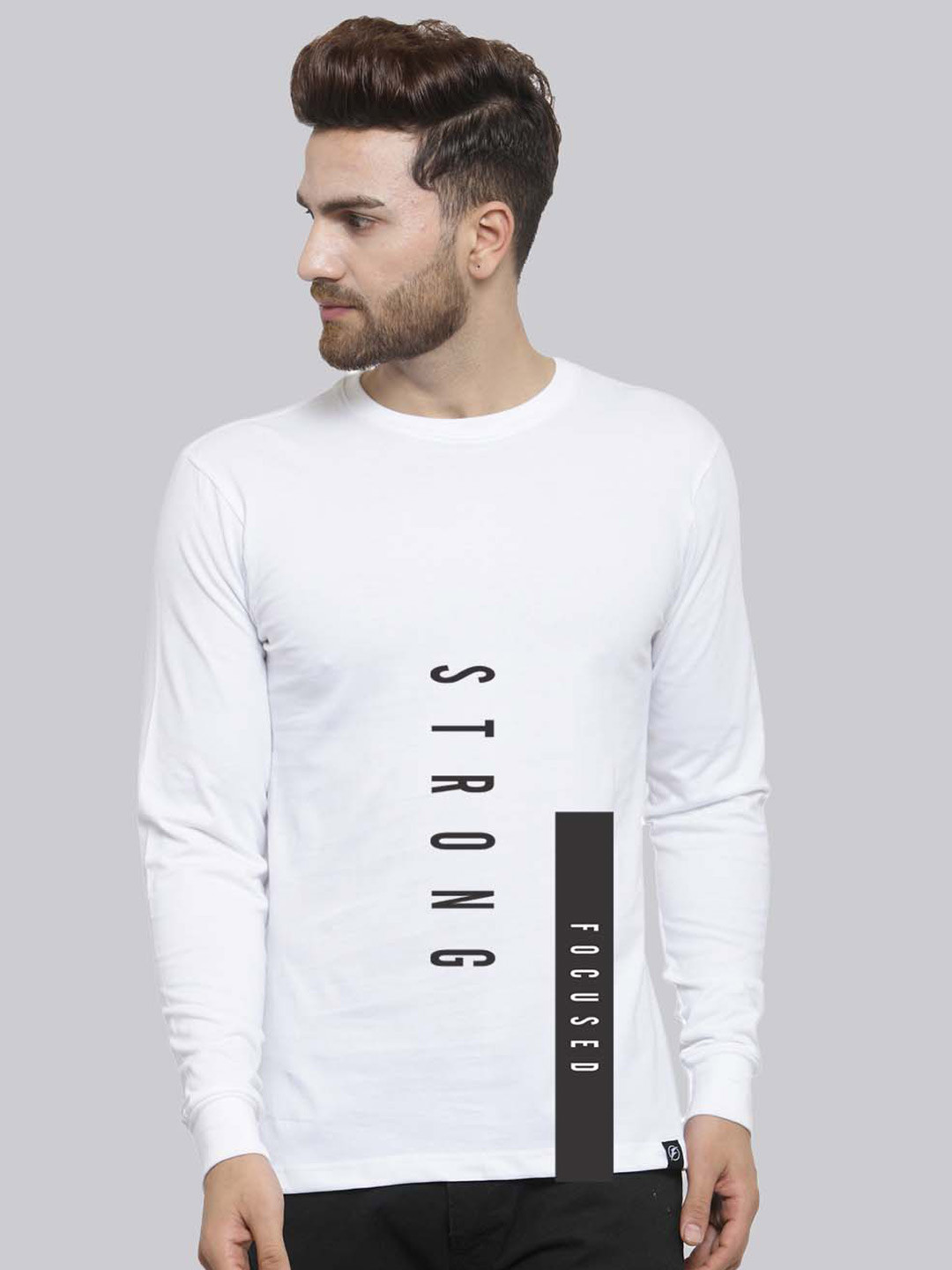 

Friskers Typography Printed Pure Cotton Slim Fit T-shirt, White
