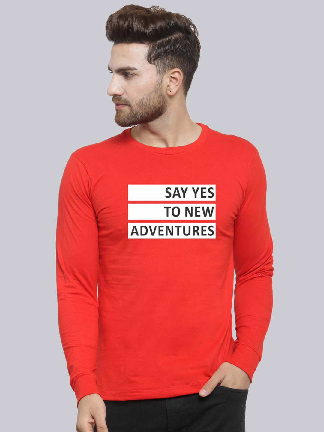 

Friskers Typography Printed Pure Cotton Slim Fit T-shirt, Red