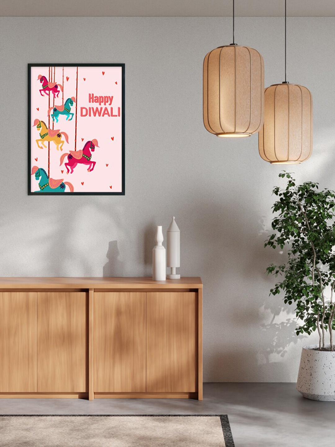 

Happening Hippo Pink Abstract Rangoli Wall Art