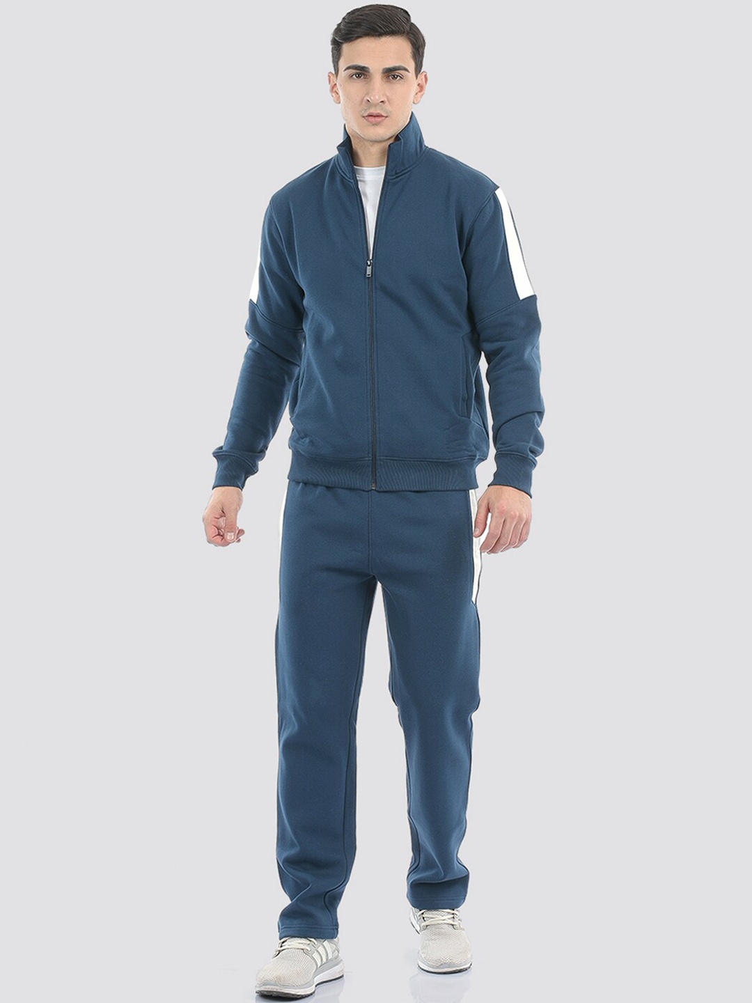 

ONEWAY Men Detailed Zipper Track Suit, Navy blue
