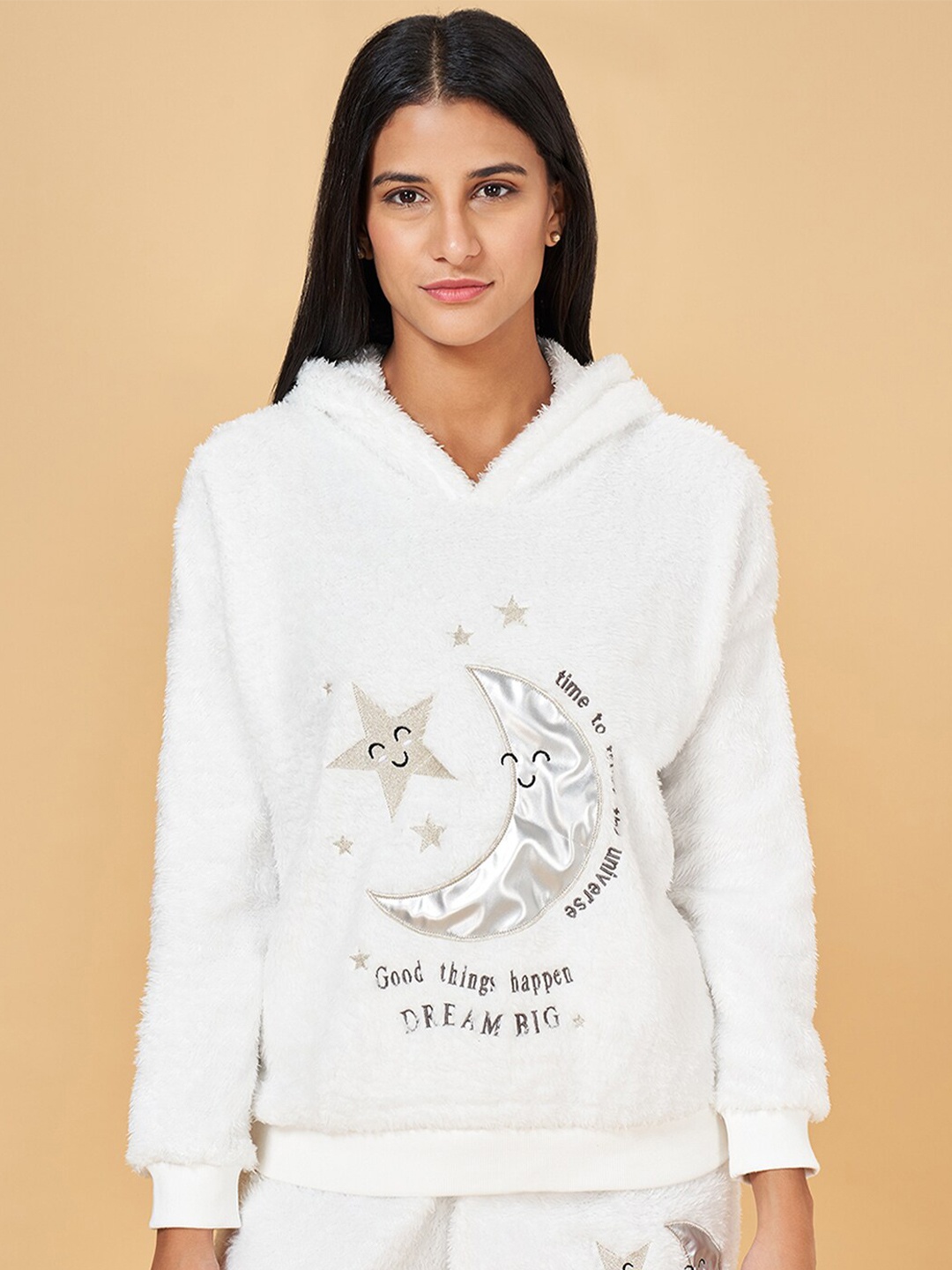 

Dreamz by Pantaloons Graphic Printed Lounge Sweatshirt, White