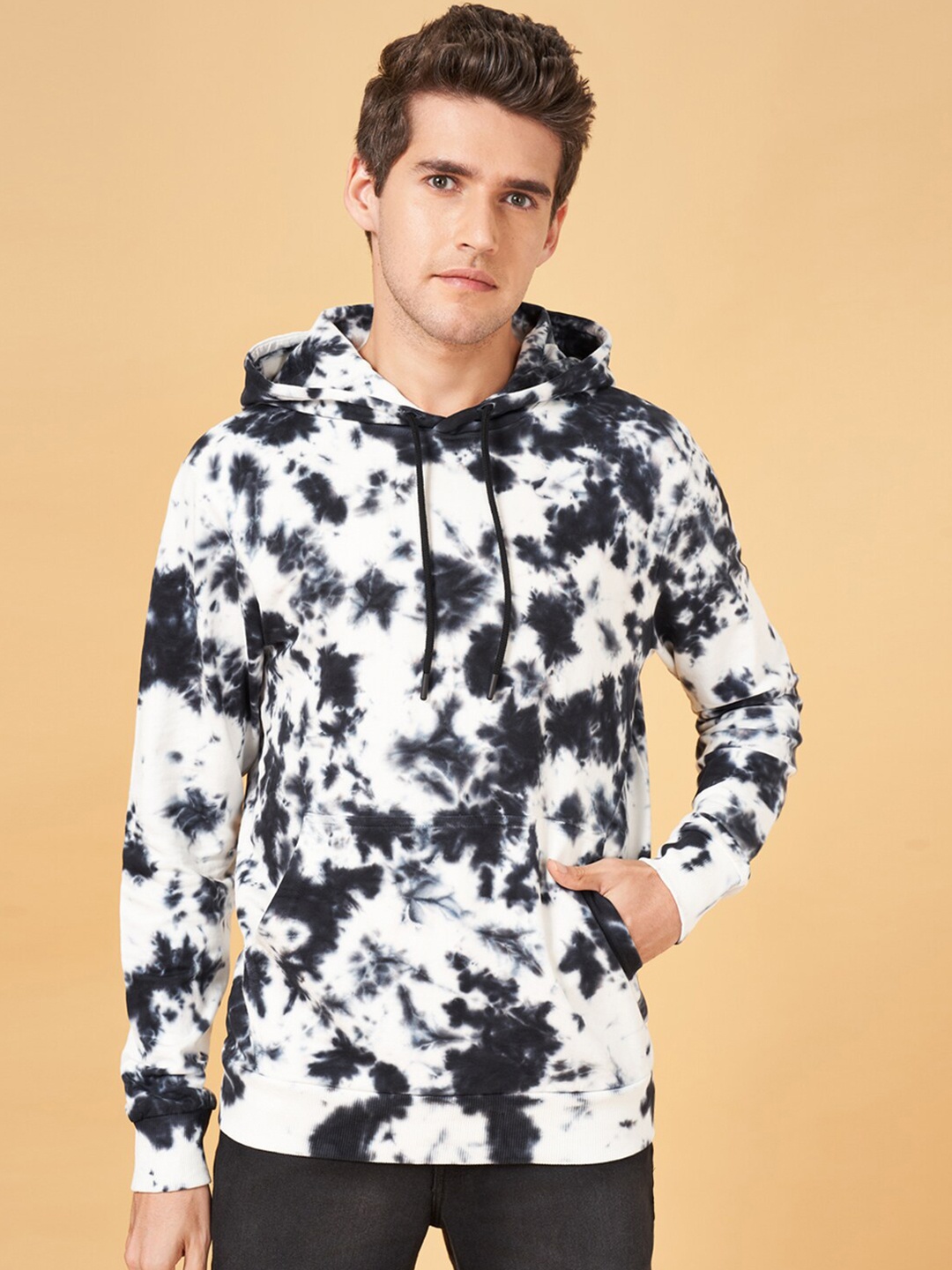 

YU by Pantaloons Abstract Printed Cotton Sweatshirt, Black