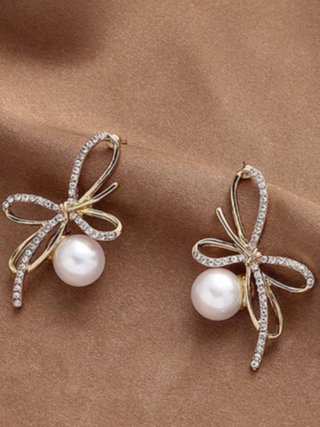

KRYSTALZ Gold-Plated Contemporary Studs Earrings