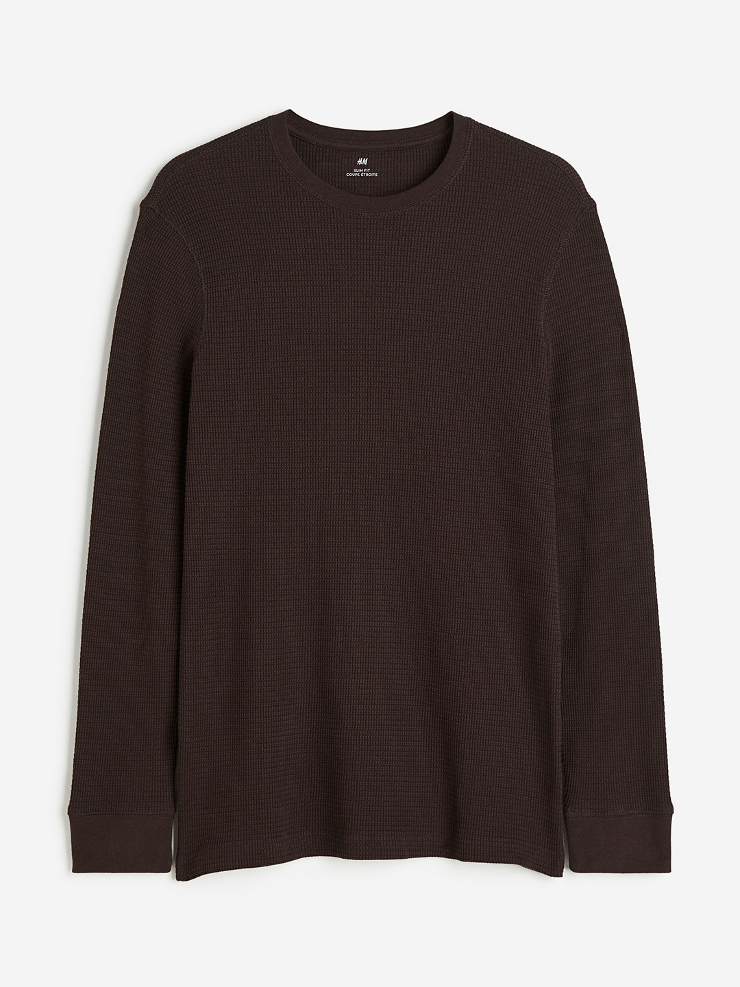 

H&M Men Jersey Top Slim Fit, Brown