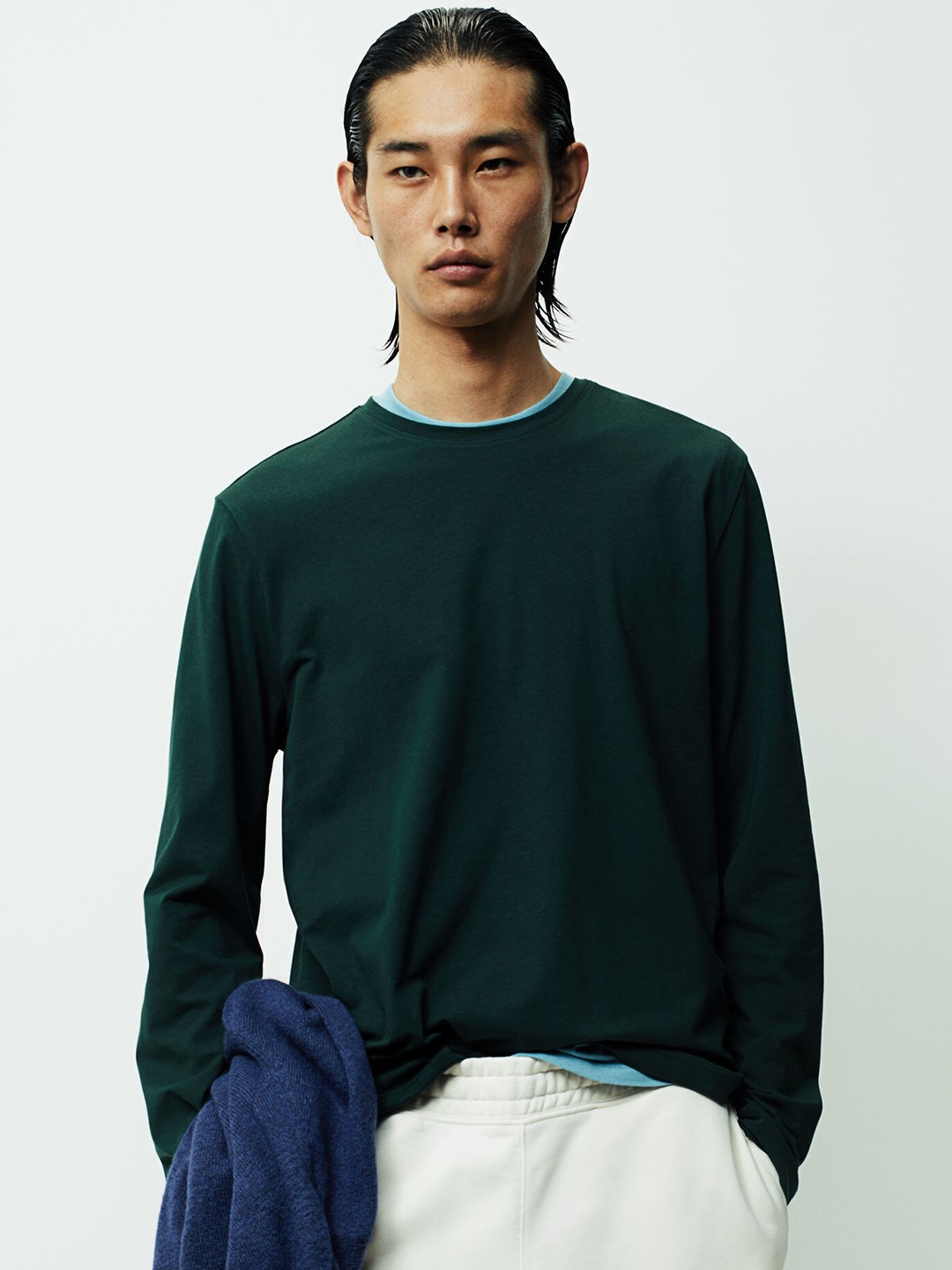 

H&M Slim Fit Jersey Top, Green