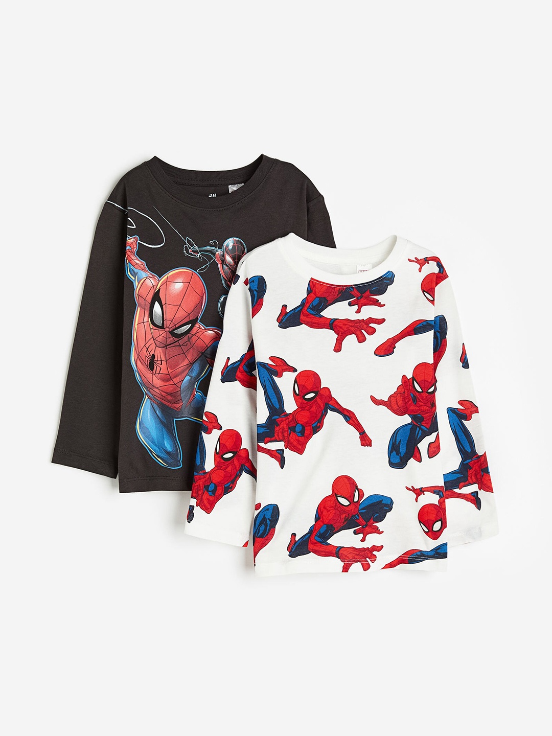 

H&M Boys 2-Pack Long-Sleeved T-Shirts, Grey