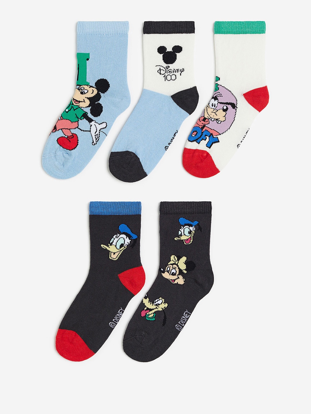 

H&M Boys 5-Pack Motif-Detail Socks, Blue