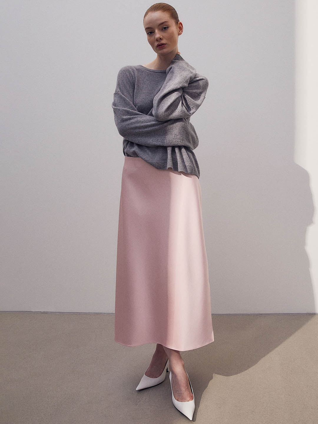 

H&M Column Skirt, Pink
