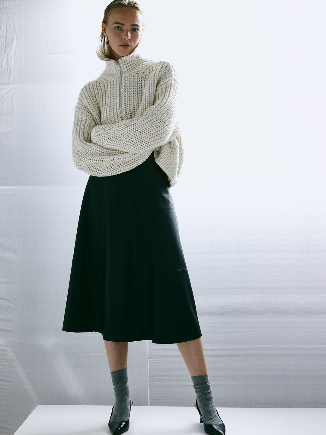 

H&M Circular Skirt, Black