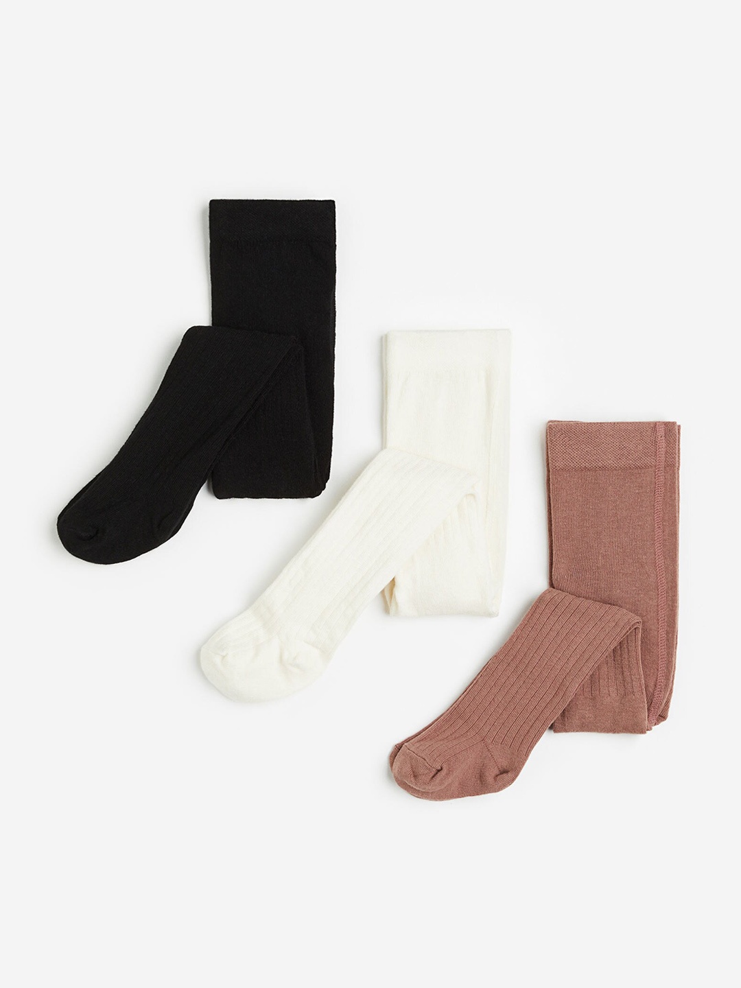 

H&M Boys 3-Pack Tights, Brown