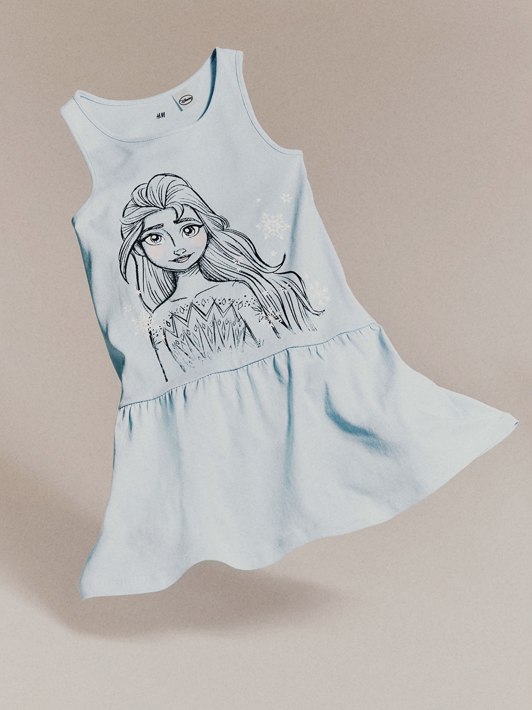 

H&M Girls Pure Cotton Sleeveless Jersey Dress, Blue