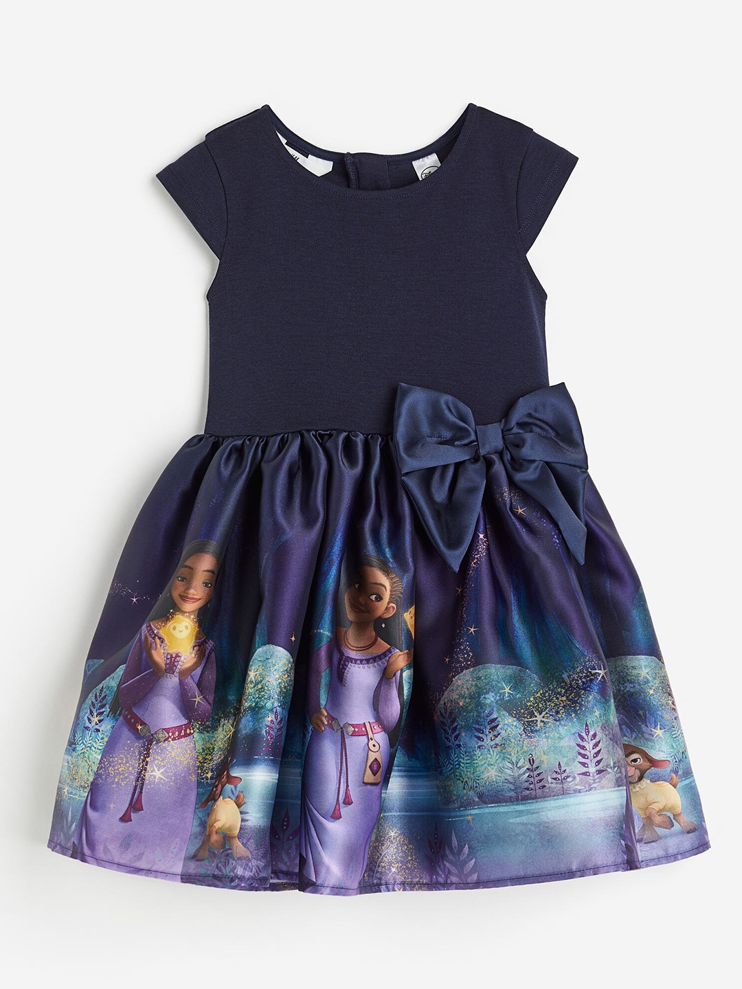 

H&M Girls Bow-Detail Dress, Blue
