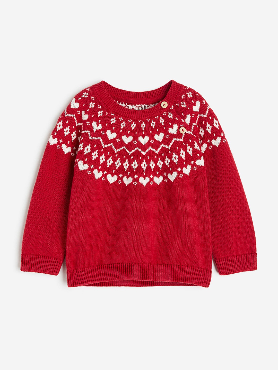 

H&M Girls Cotton Jumper, Red