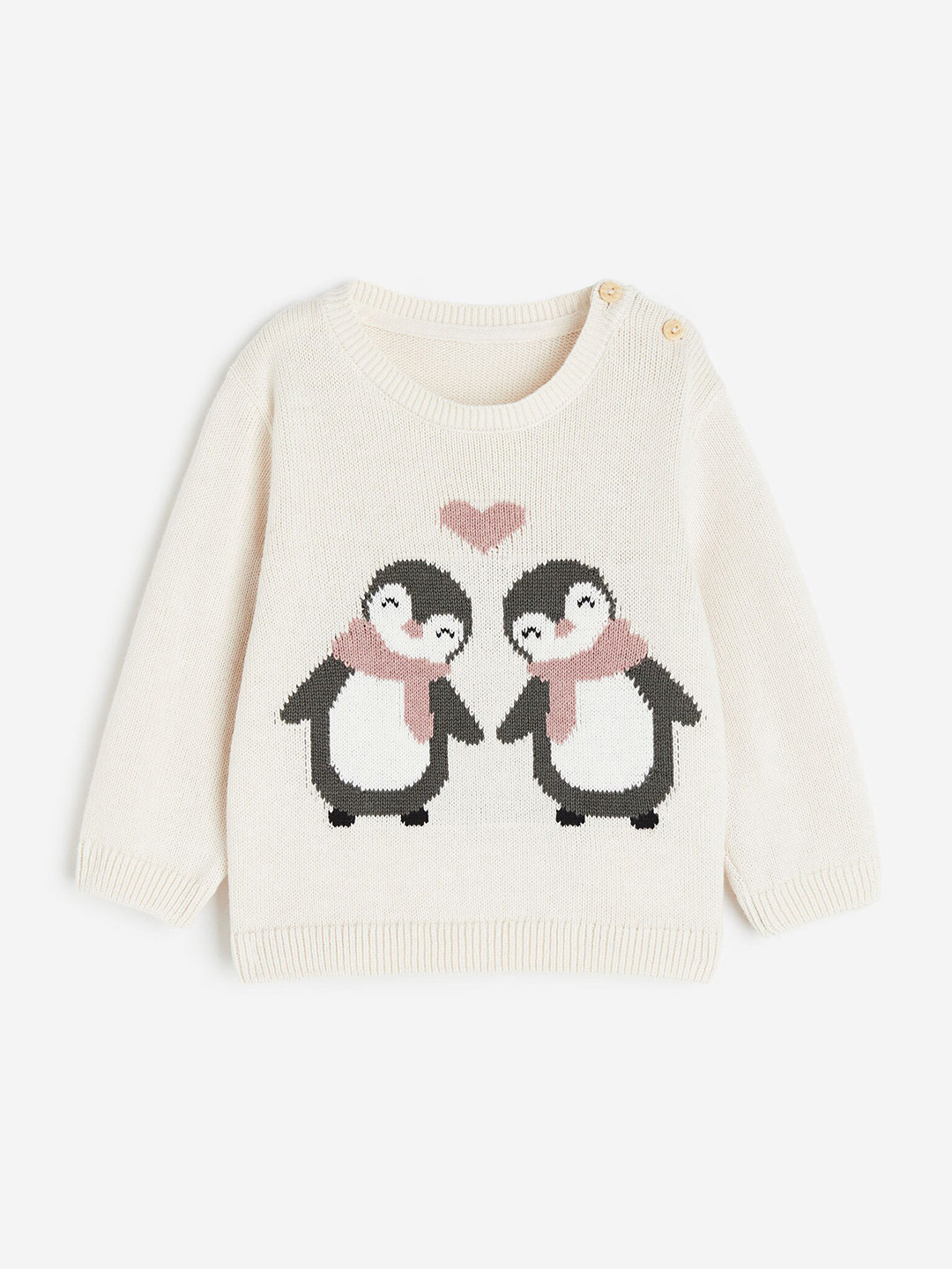

H&M Girls Pure Cotton Jumper, Beige