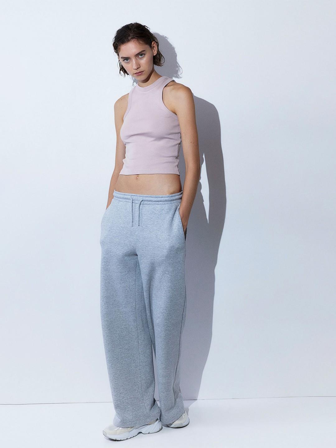 

H&M Ribbed Vest Top, Pink