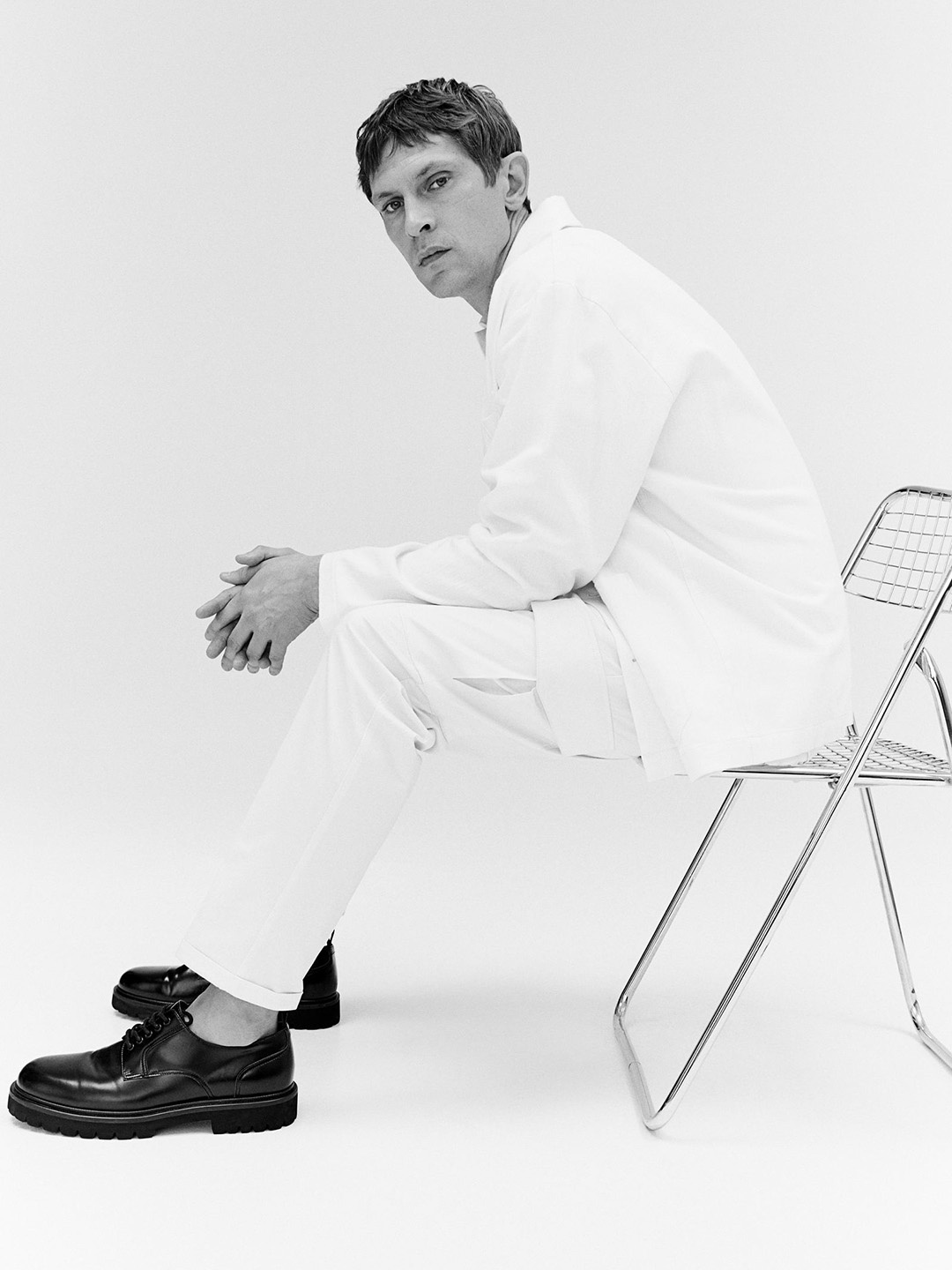 

H&M Slim Fit Cargo Trousers, White