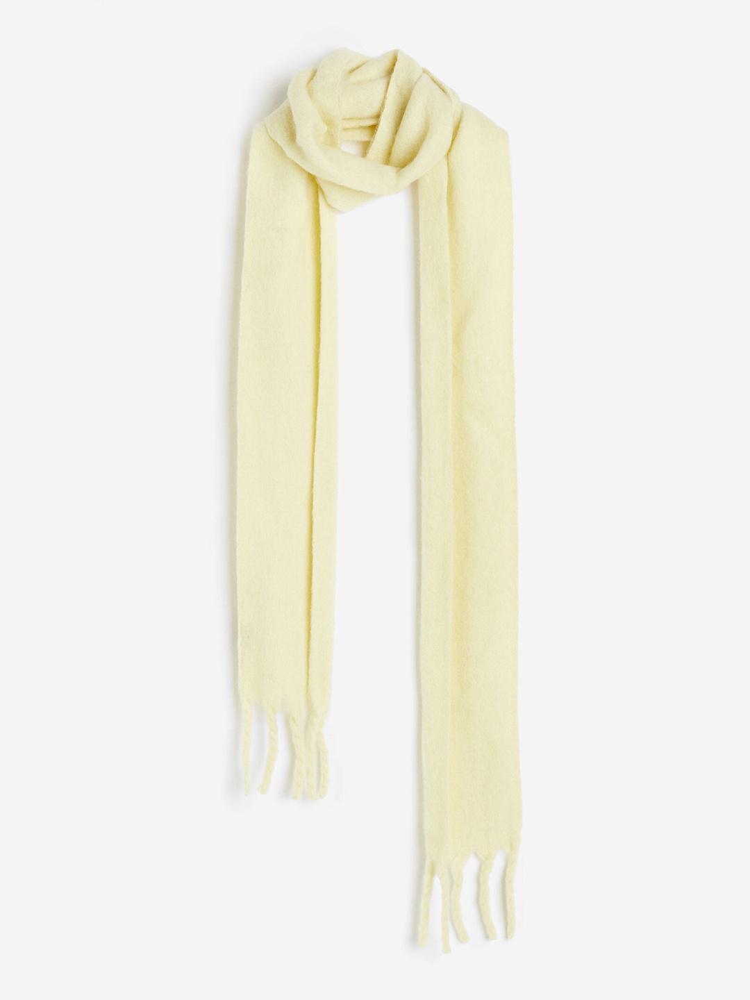 

H&M Brushed-Finish Scarf, Yellow