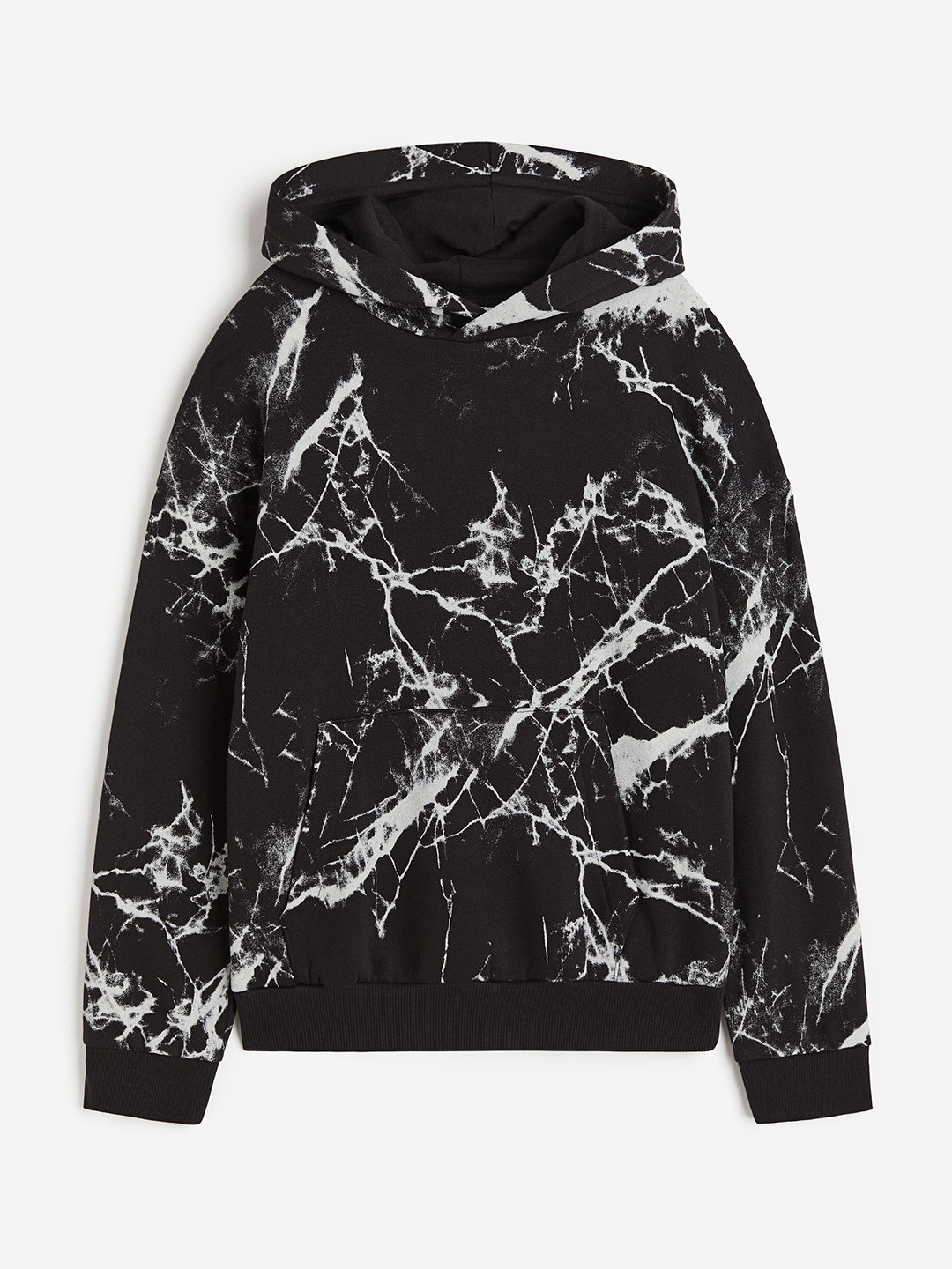 

H&M Boys Patterned Hoodie, Black