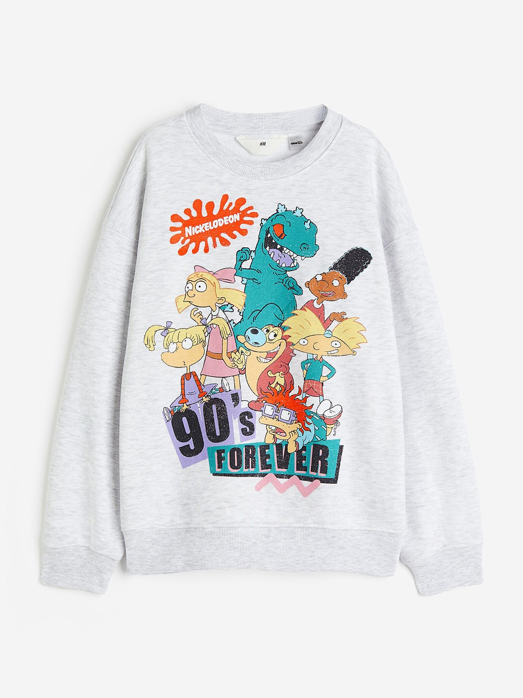 

H&M Girls Oversized Sweatshirt, Grey