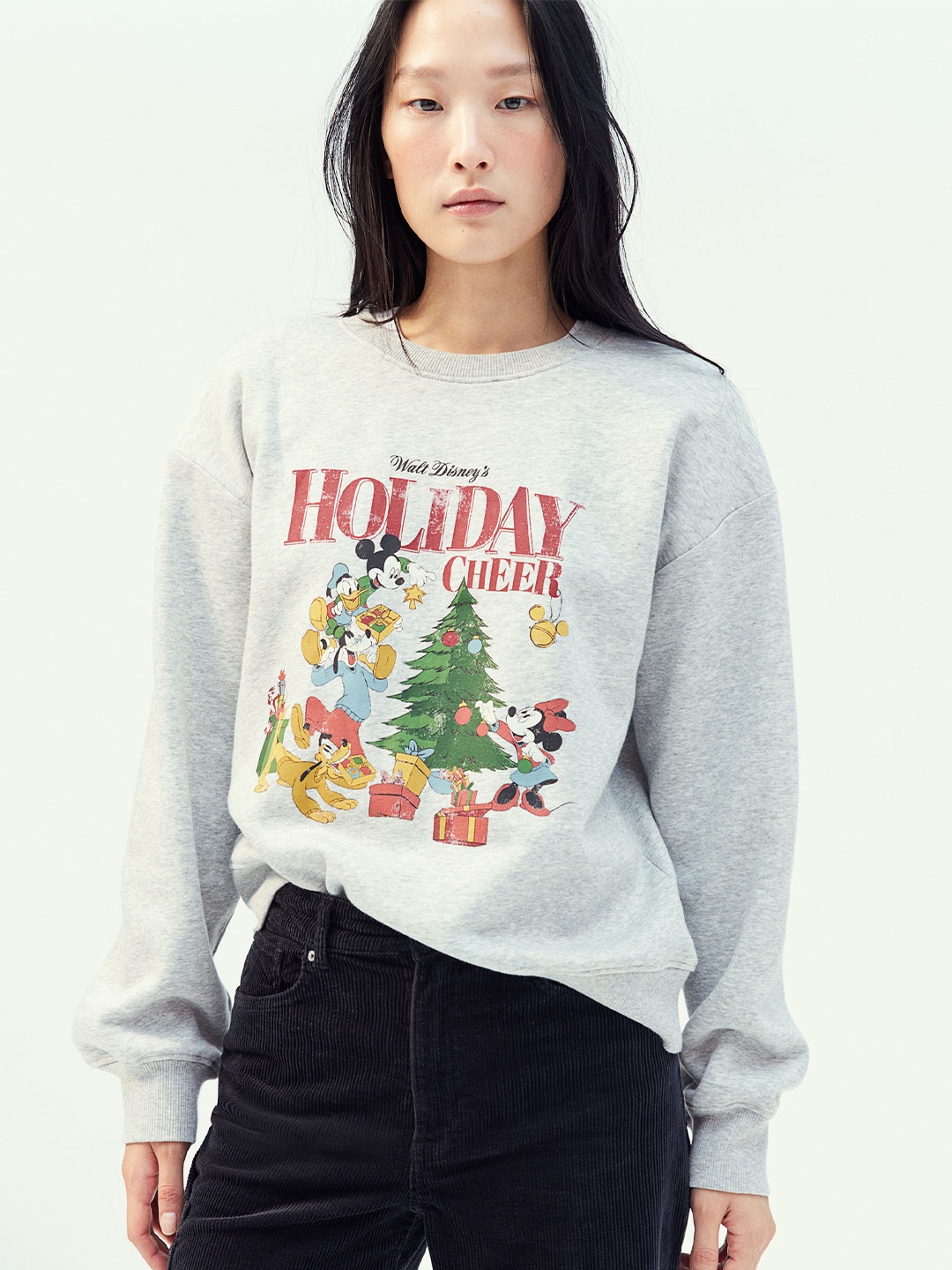 

H&M Motif-Detail Sweatshirt, Grey