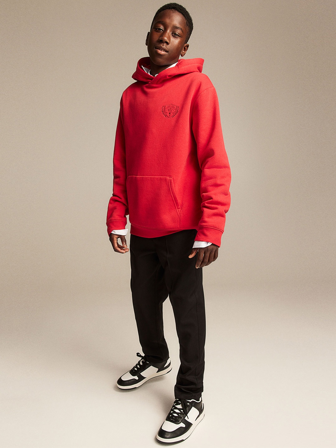 

H&M Boys Printed Hoodie, Red