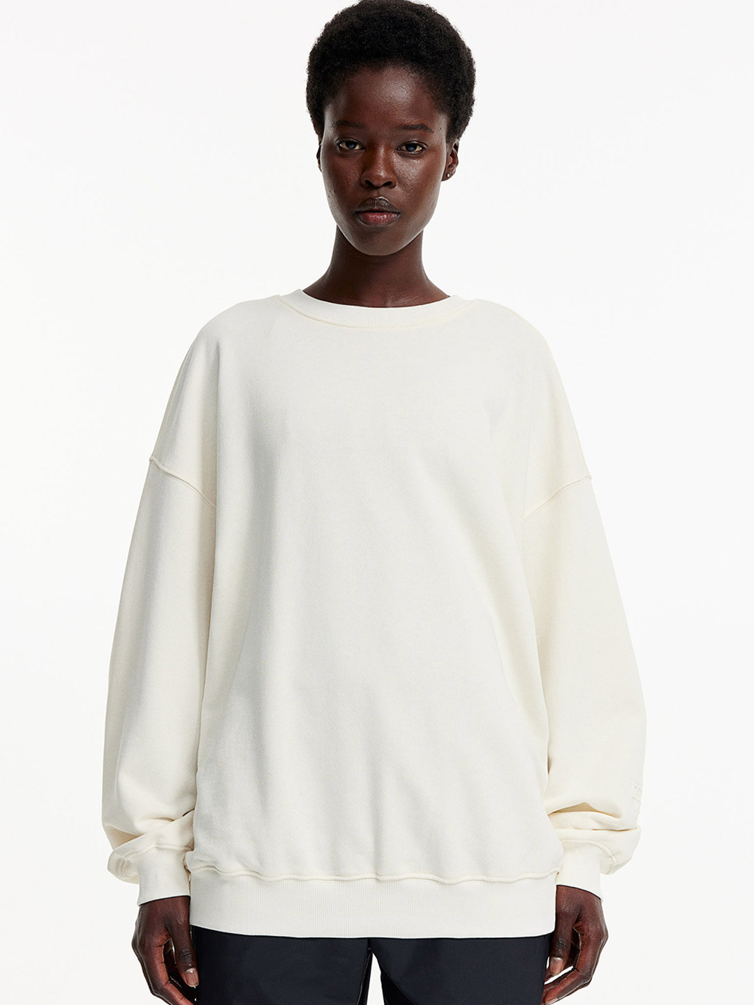 

H&M DryMove Sports Cotton Sweatshirt, White