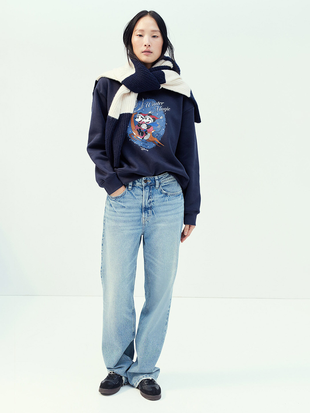

H&M Motif-Detail Sweatshirt, Blue