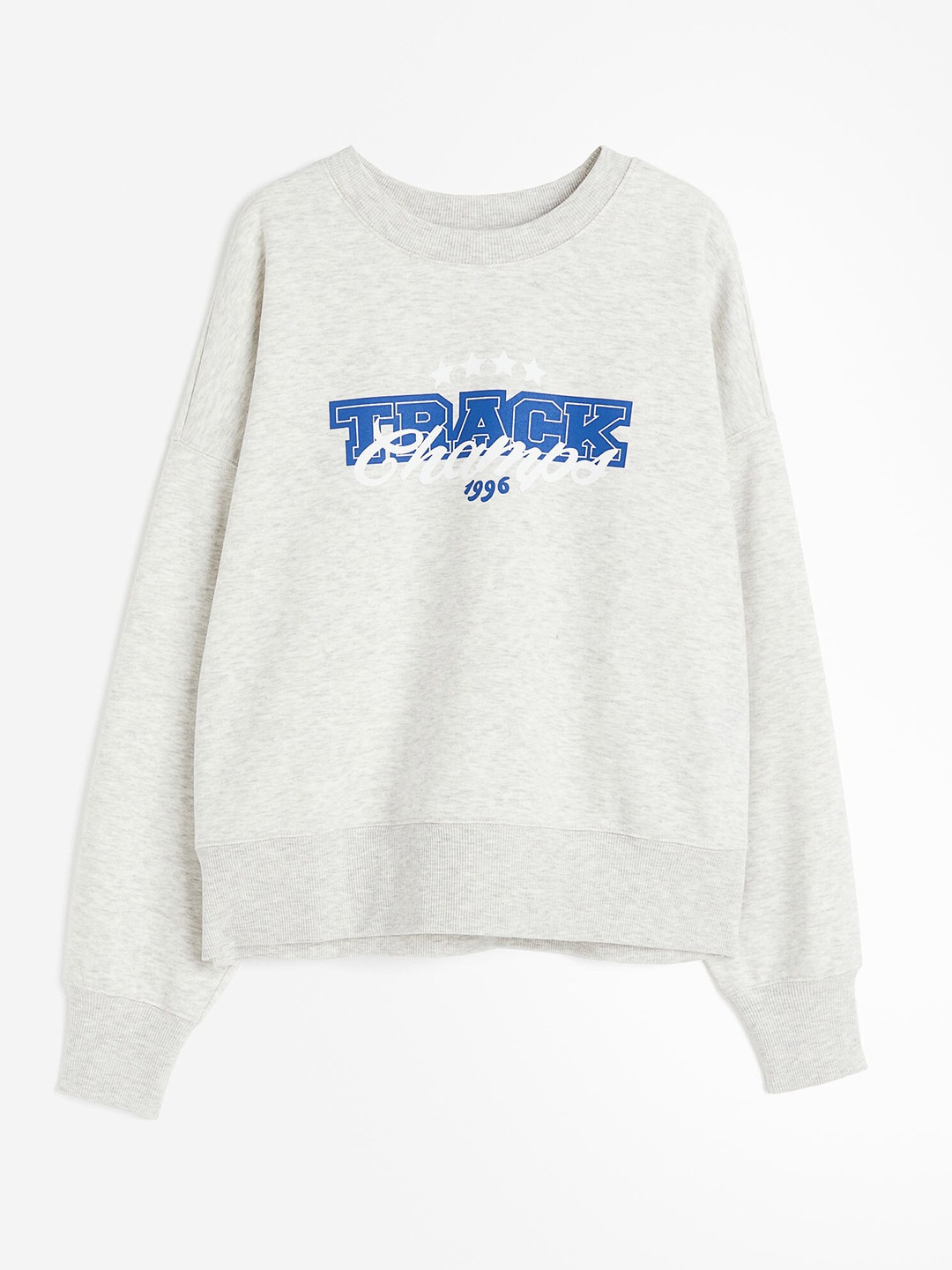 

H&M Women Oversized Motif-Detail Sweatshirt, Grey