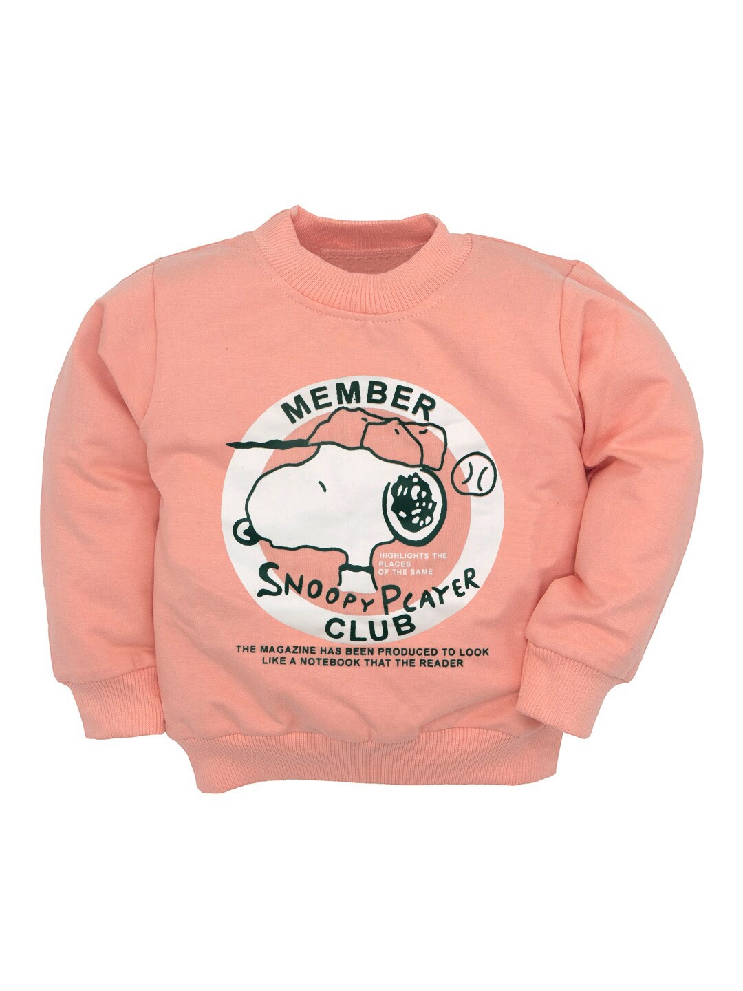 

BAESD Infants Snoopy Printed Cotton Sweatshirt, Peach