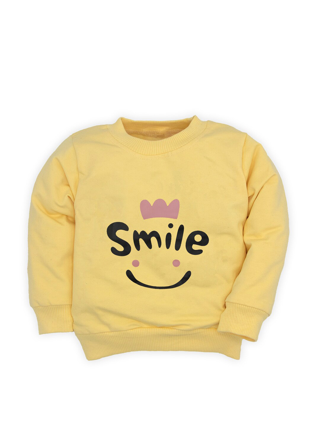 

BAESD Infants Typography Printed Cotton Sweatshirt, Yellow