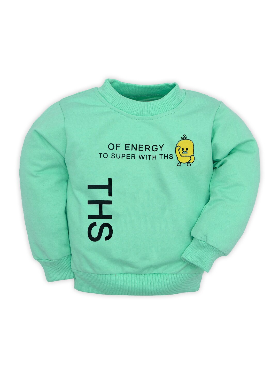 

BAESD Infants Typography Printed Cotton Sweatshirt, Sea green